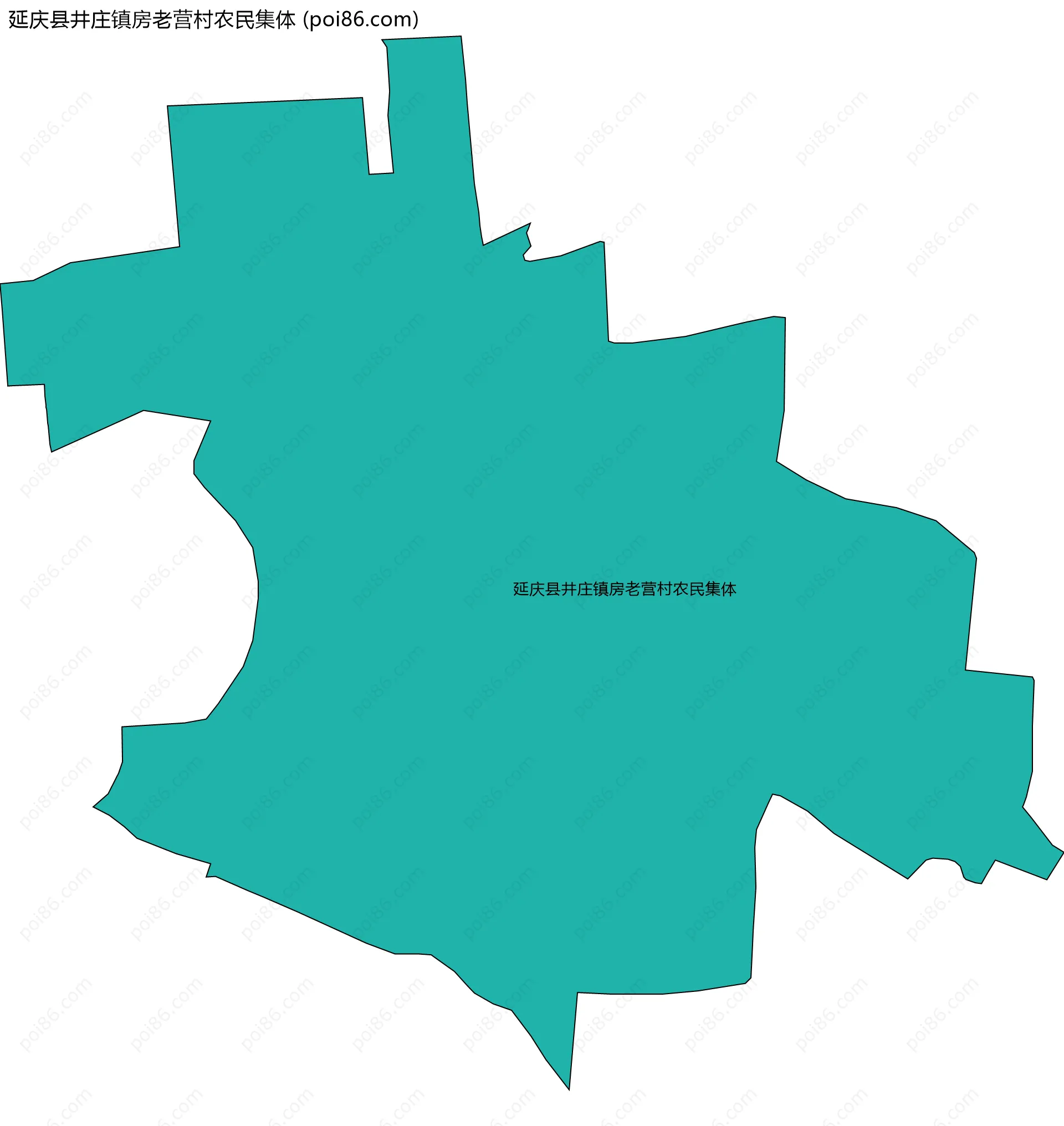 延庆县井庄镇房老营村农民集体边界地图