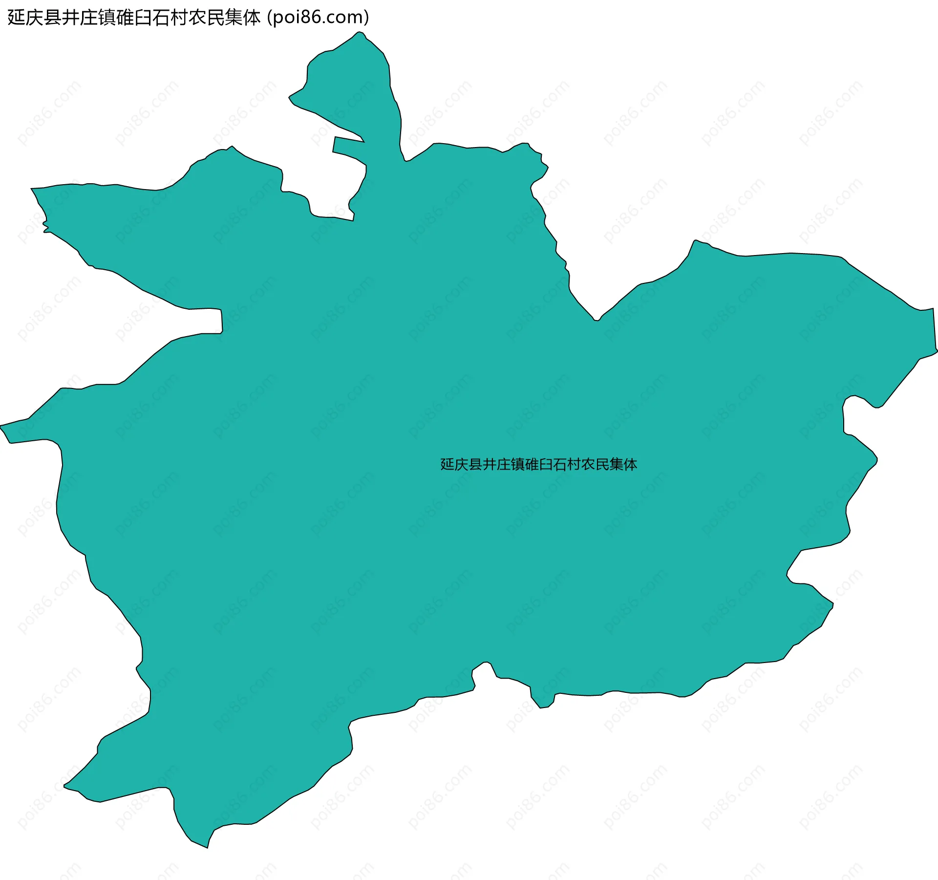 延庆县井庄镇碓臼石村农民集体边界地图