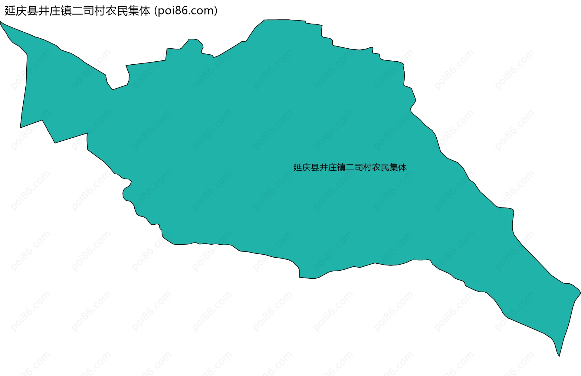 延庆县井庄镇二司村农民集体边界地图
