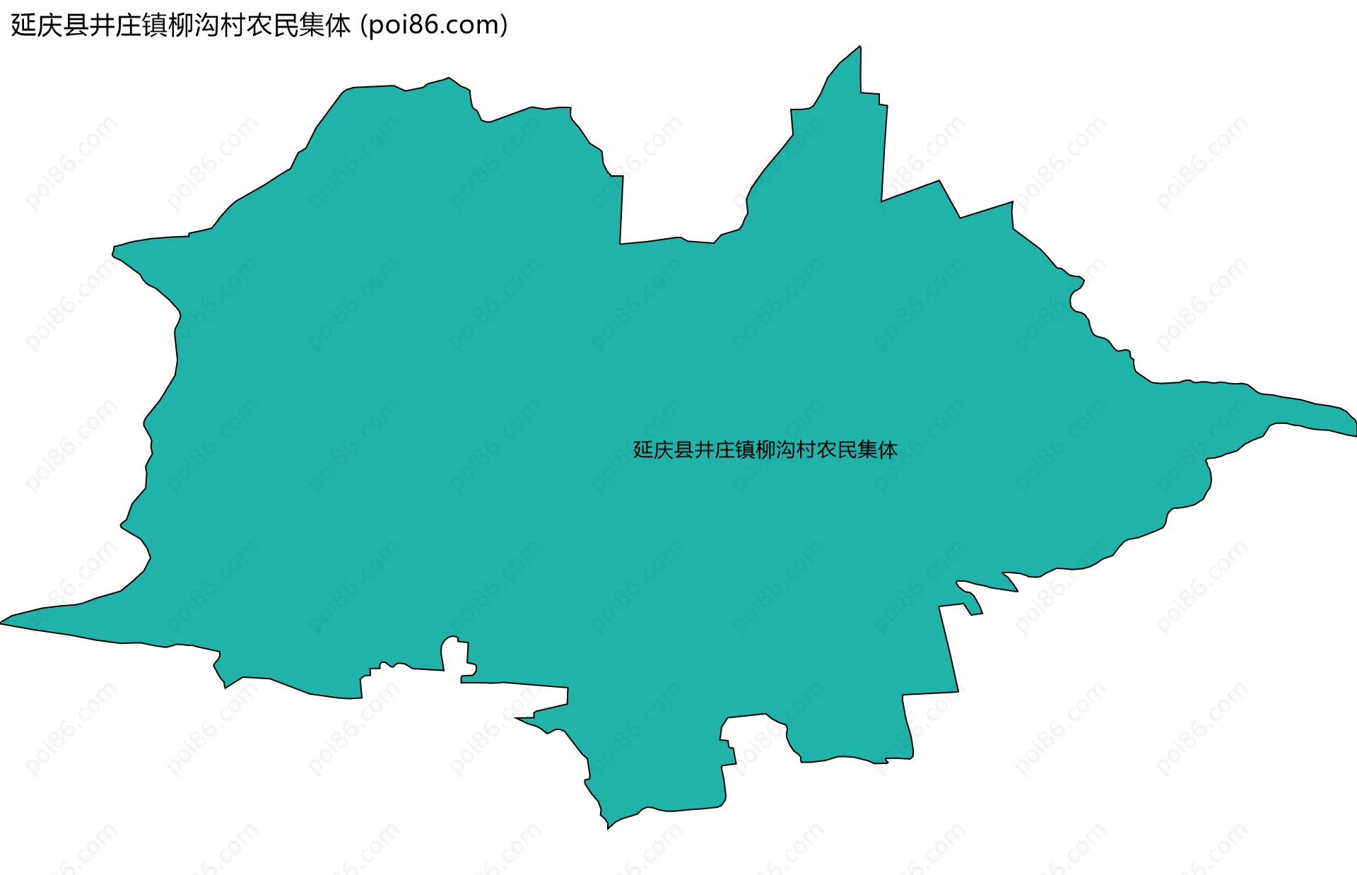 延庆县井庄镇柳沟村农民集体边界地图