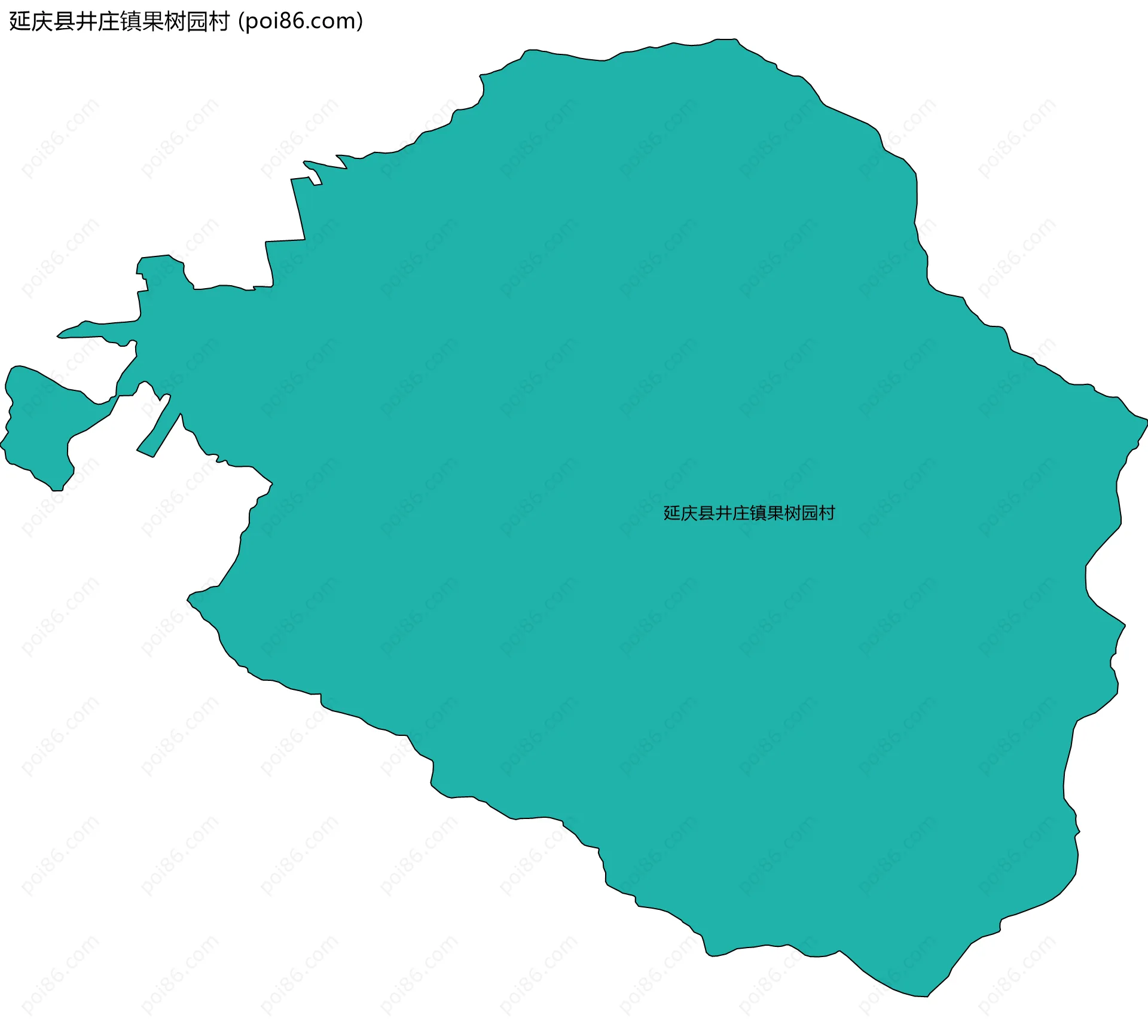 延庆县井庄镇果树园村边界地图