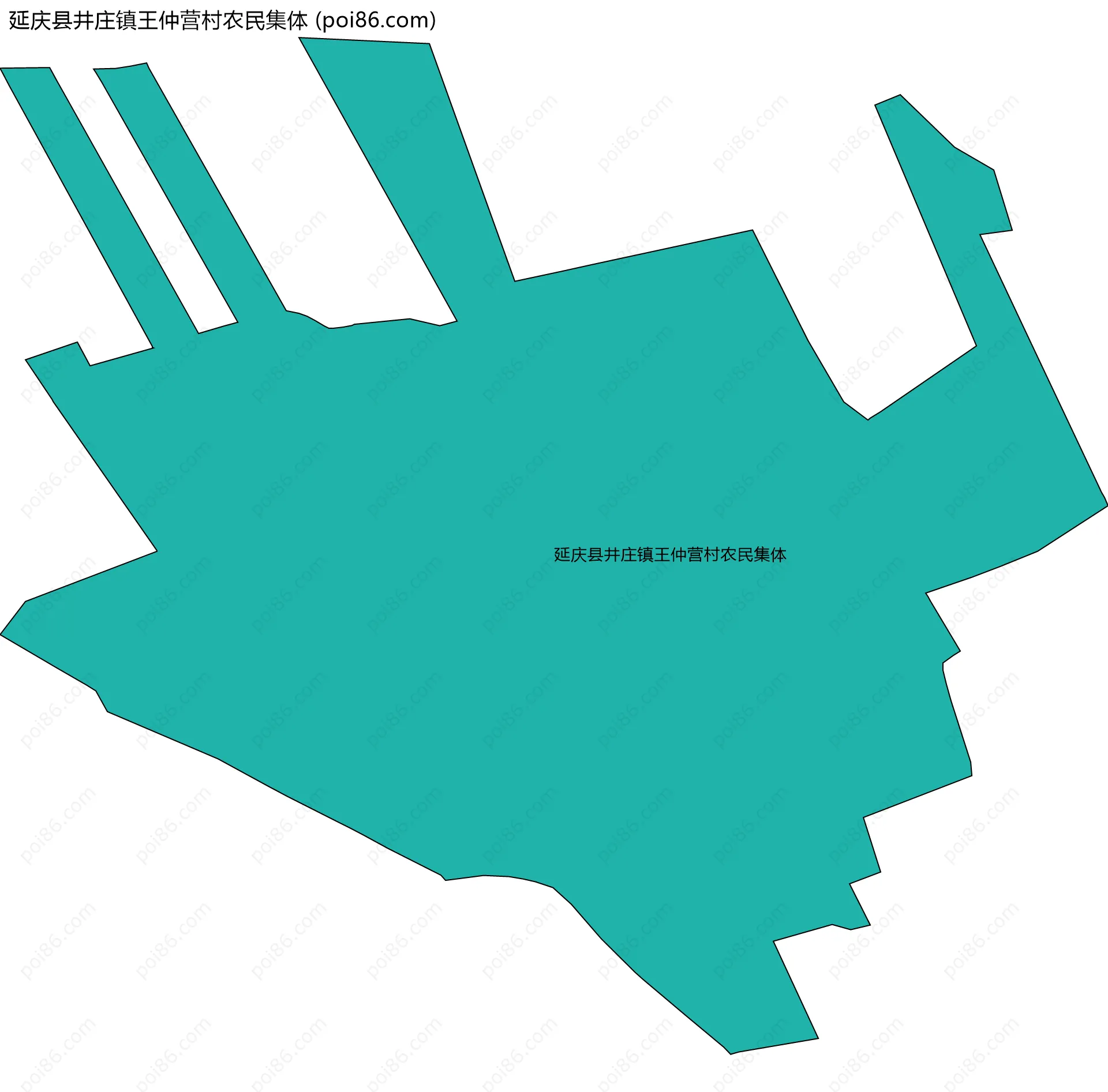 延庆县井庄镇王仲营村农民集体边界地图