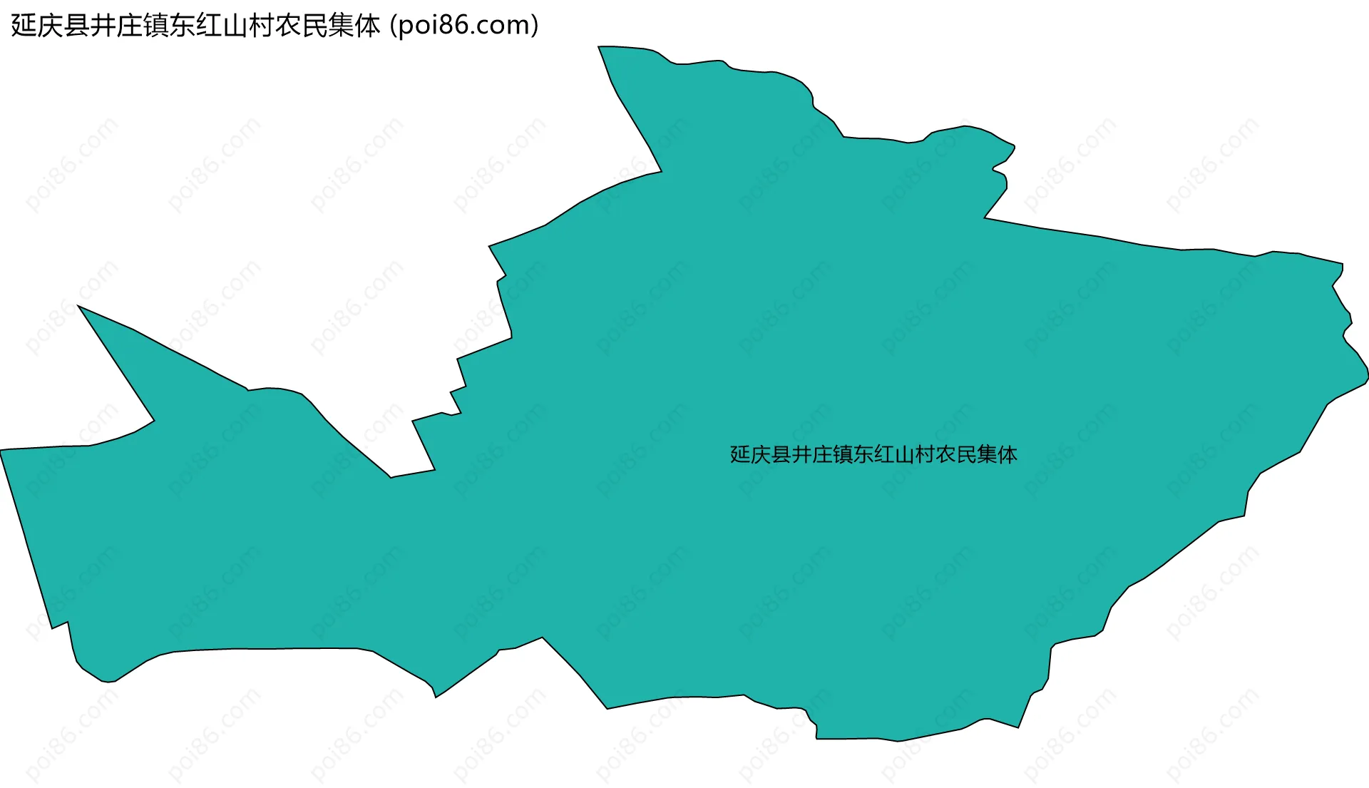 延庆县井庄镇东红山村农民集体边界地图