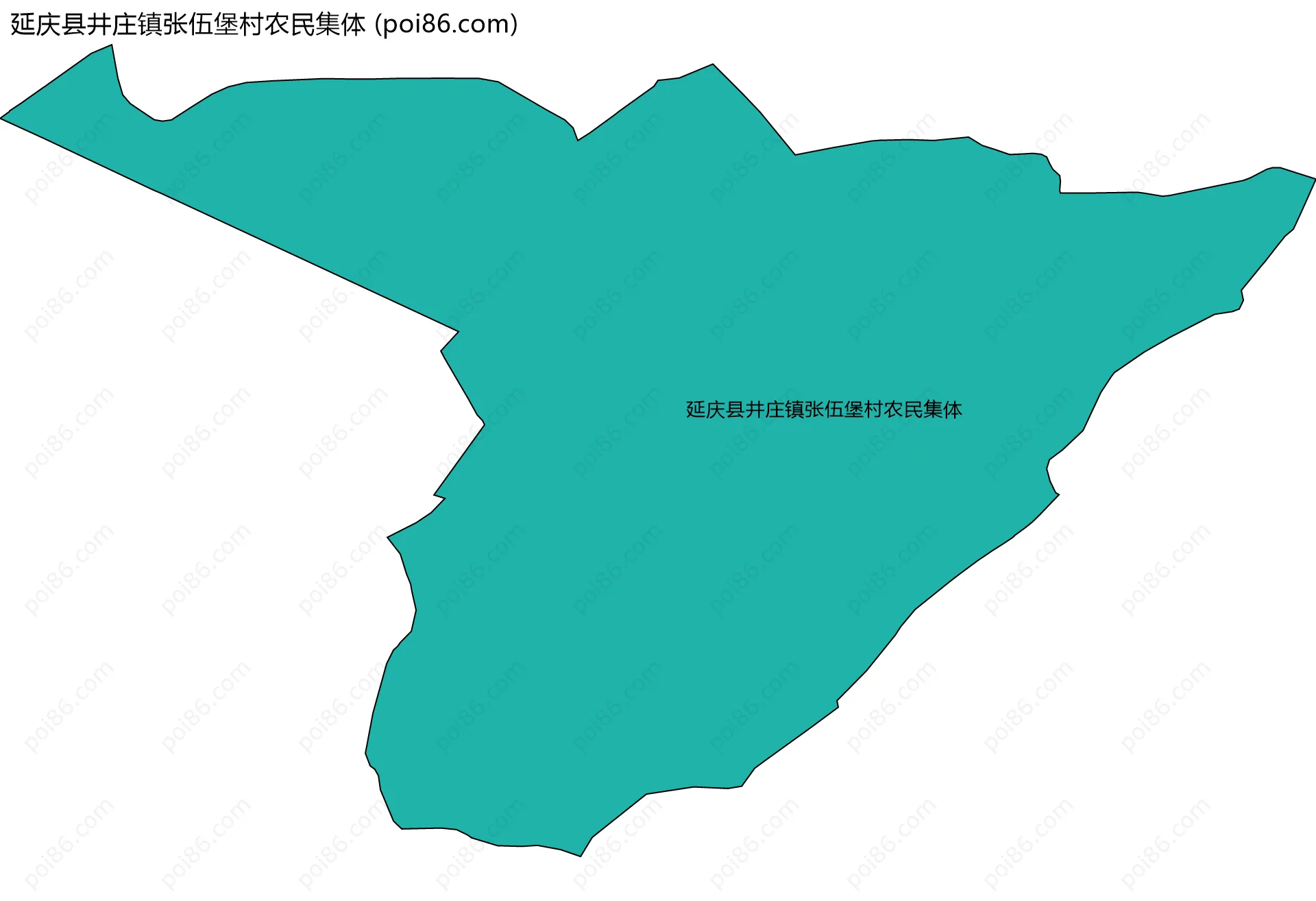 延庆县井庄镇张伍堡村农民集体边界地图