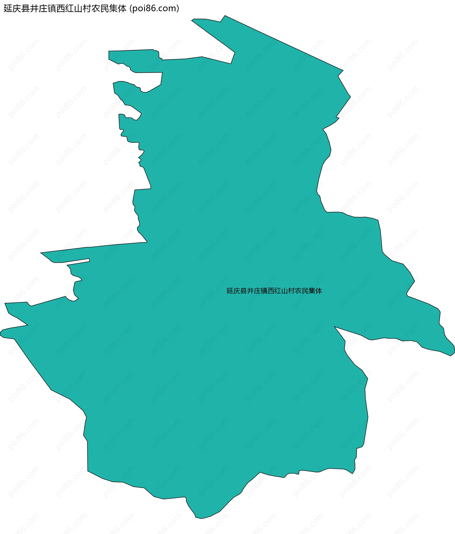延庆县井庄镇西红山村农民集体边界地图