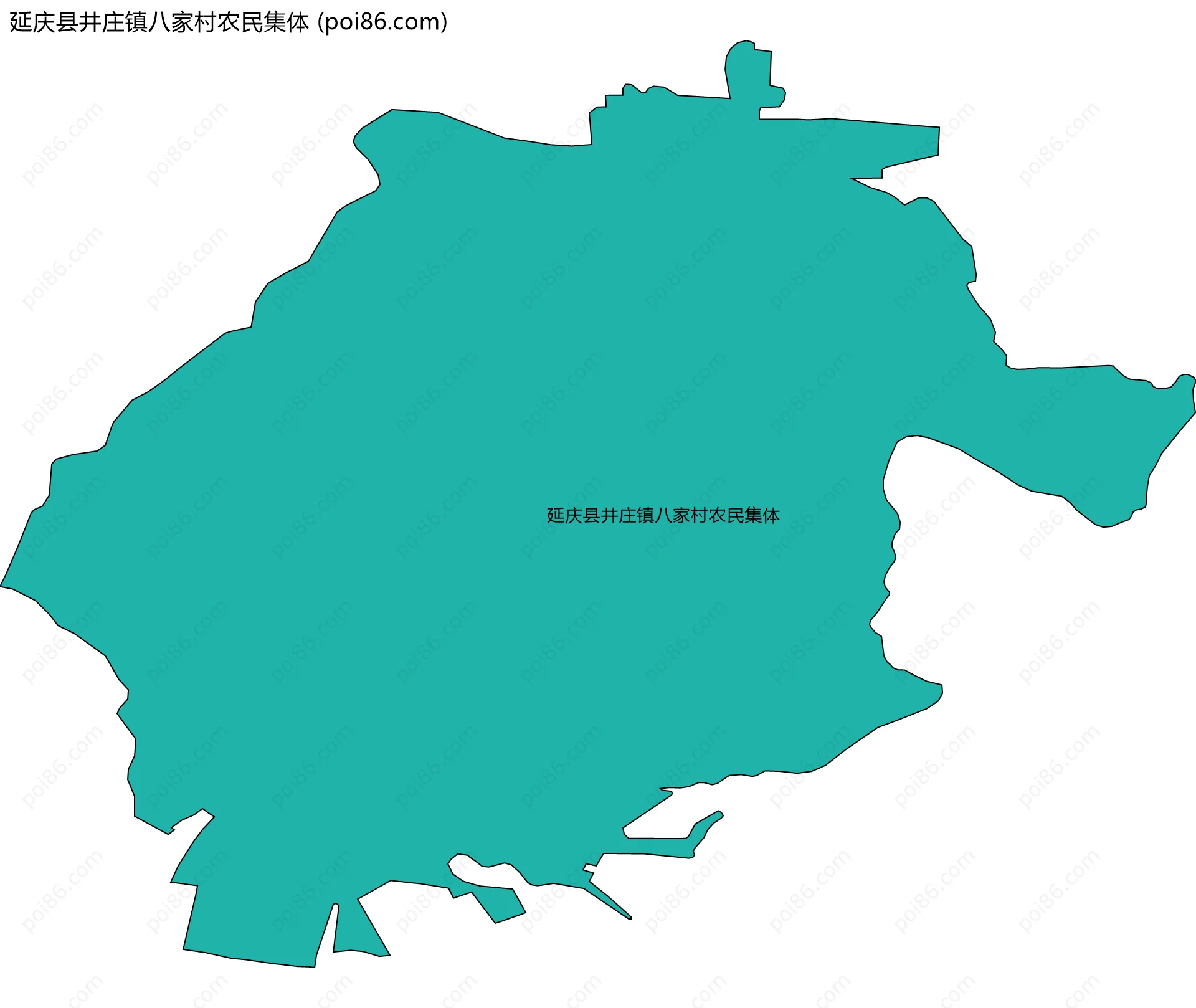 延庆县井庄镇八家村农民集体边界地图