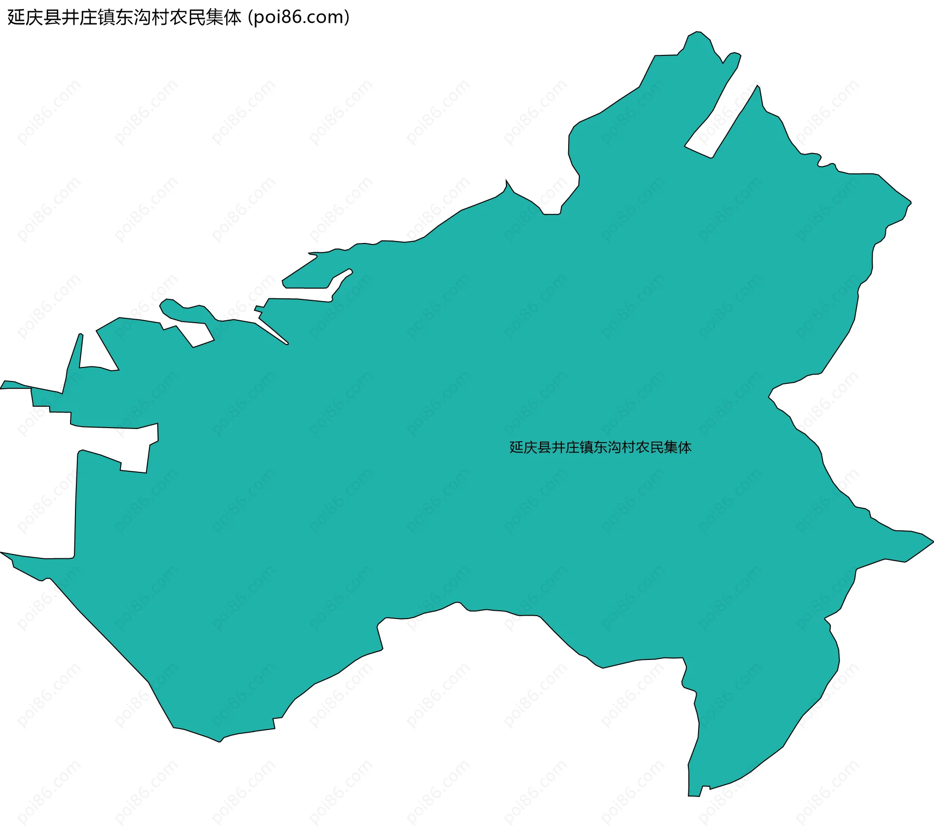 延庆县井庄镇东沟村农民集体边界地图