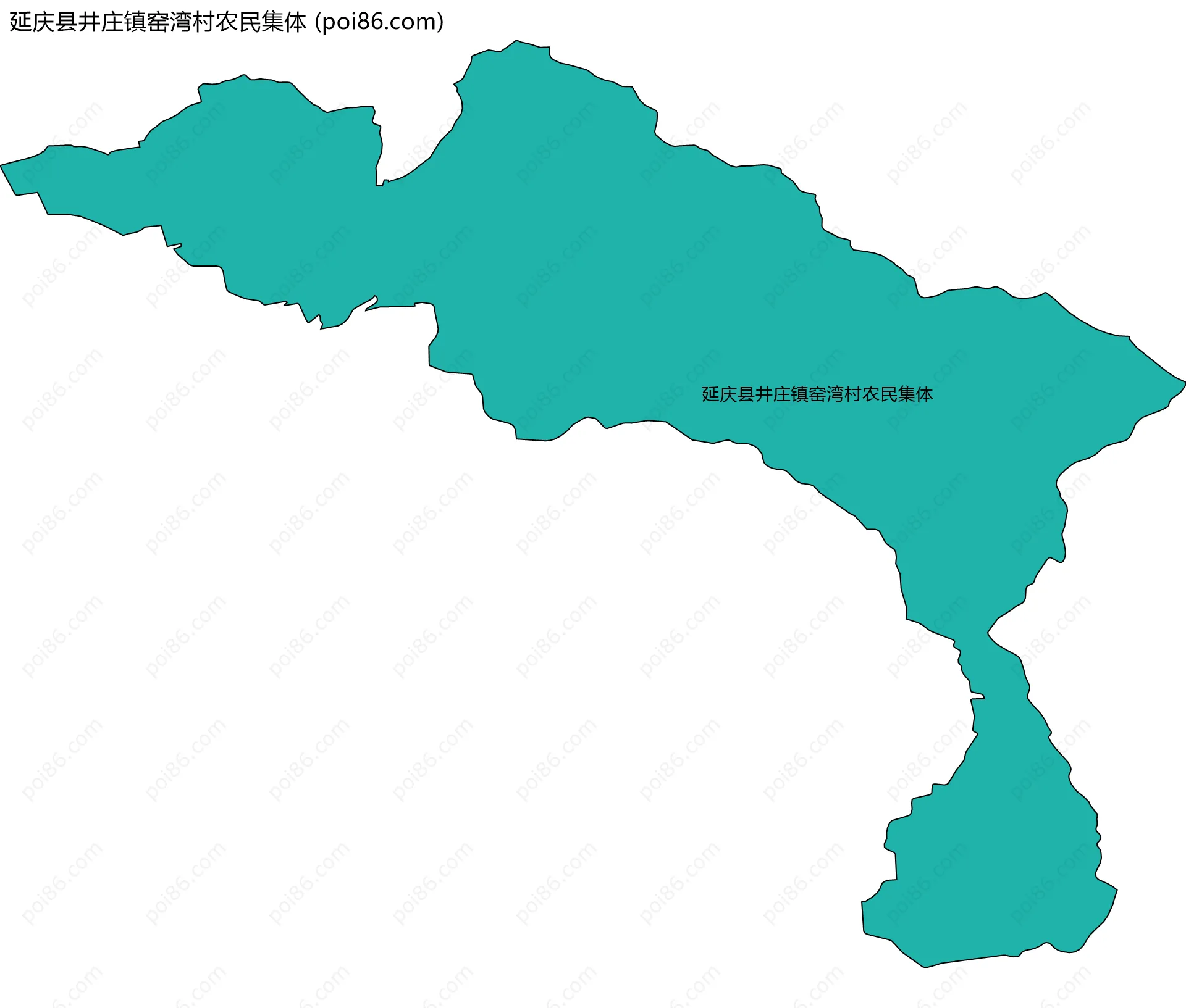 延庆县井庄镇窑湾村农民集体边界地图