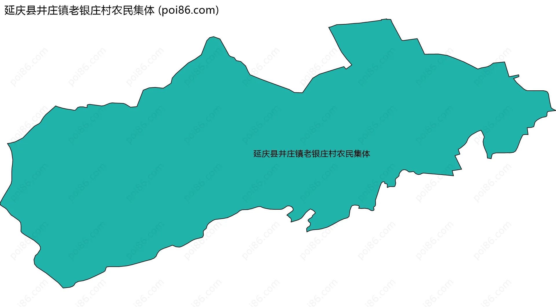 延庆县井庄镇老银庄村农民集体边界地图