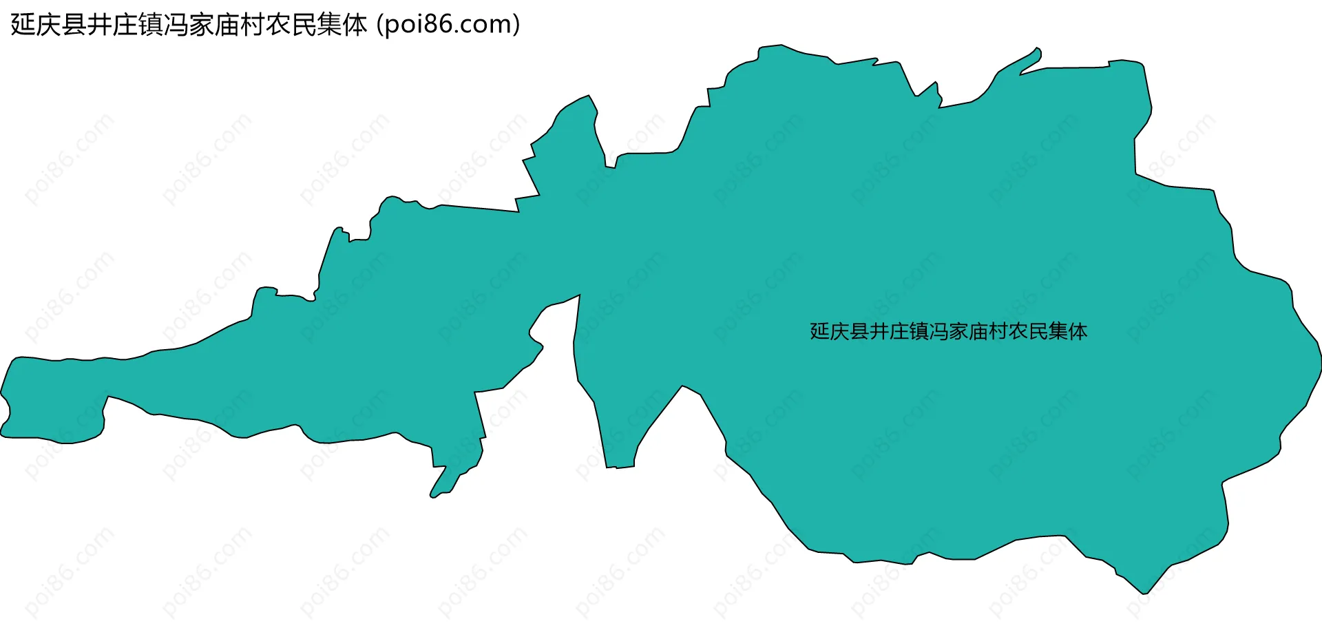 延庆县井庄镇冯家庙村农民集体边界地图