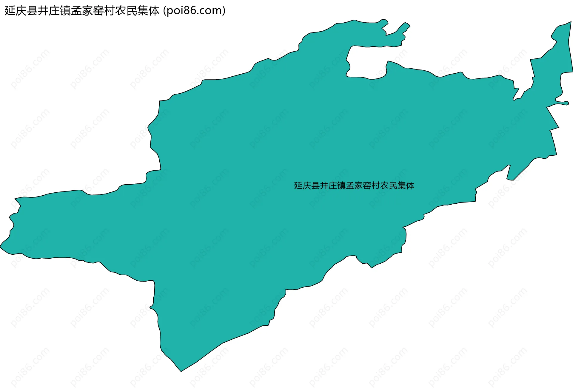 延庆县井庄镇孟家窑村农民集体边界地图