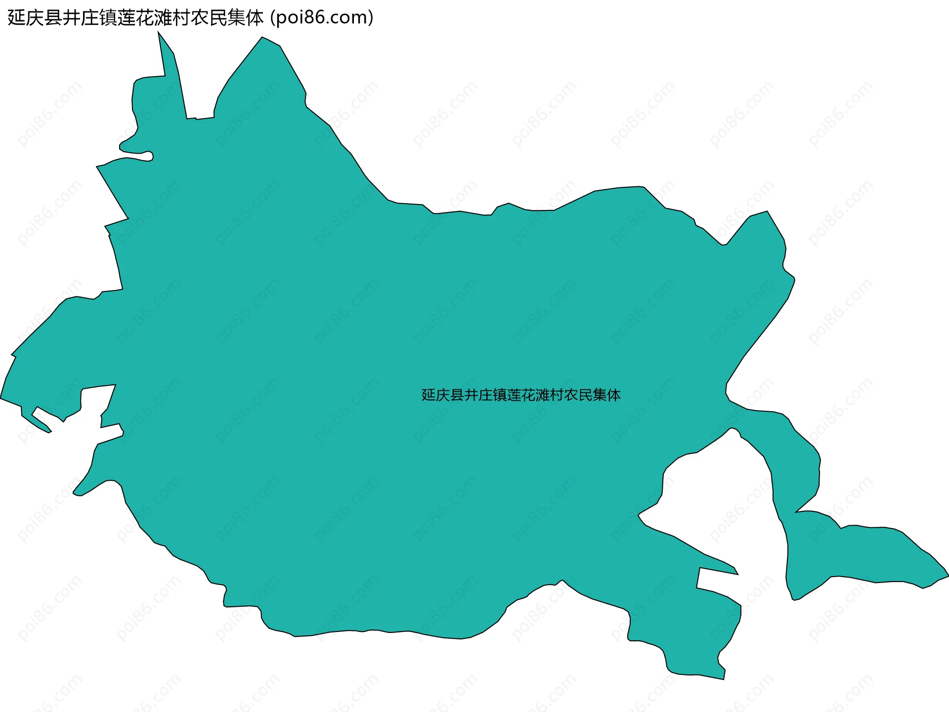 延庆县井庄镇莲花滩村农民集体边界地图