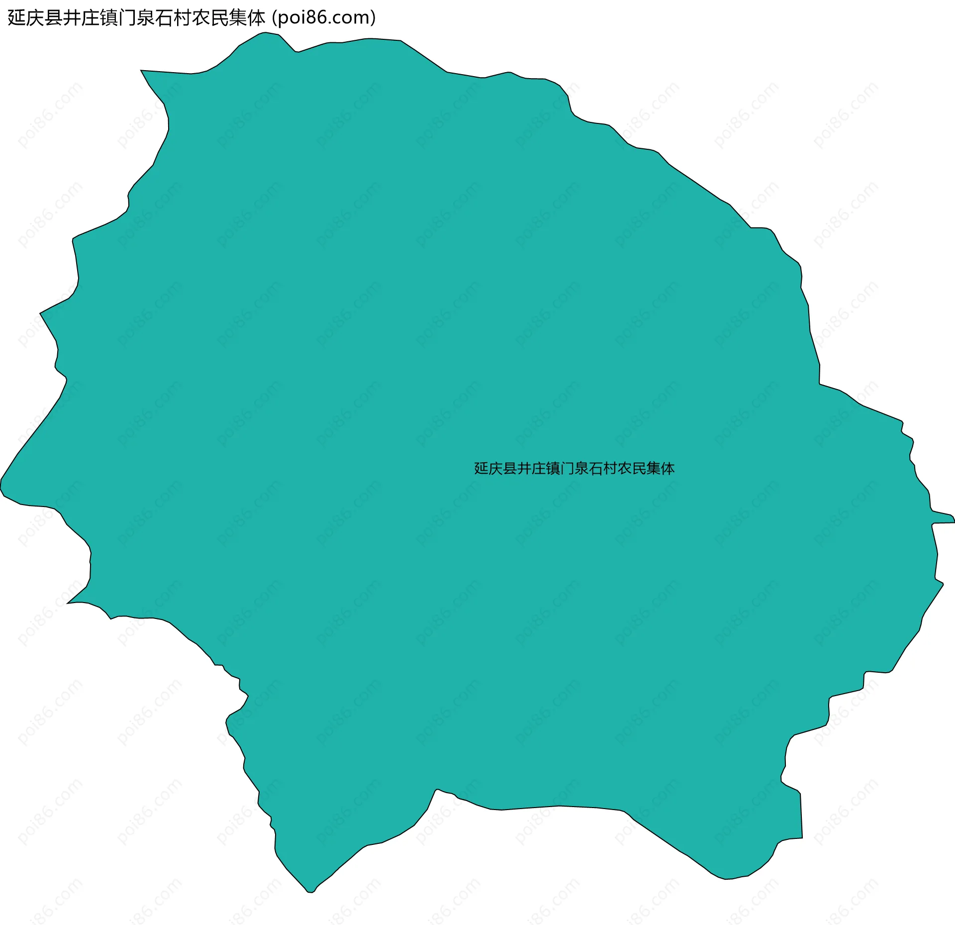 延庆县井庄镇门泉石村农民集体边界地图