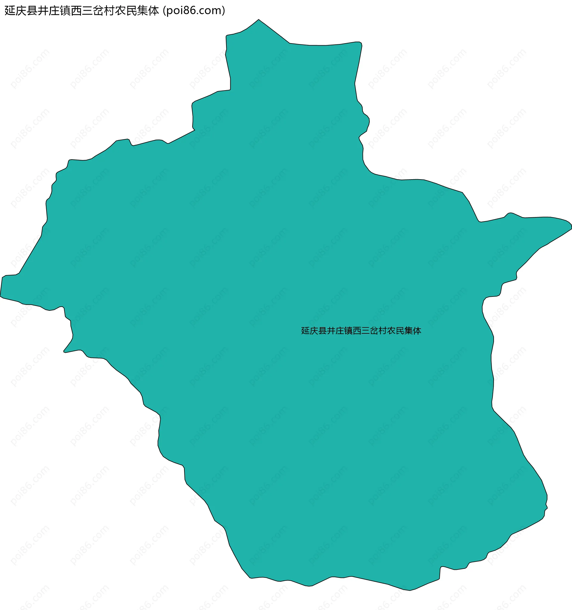 延庆县井庄镇西三岔村农民集体边界地图