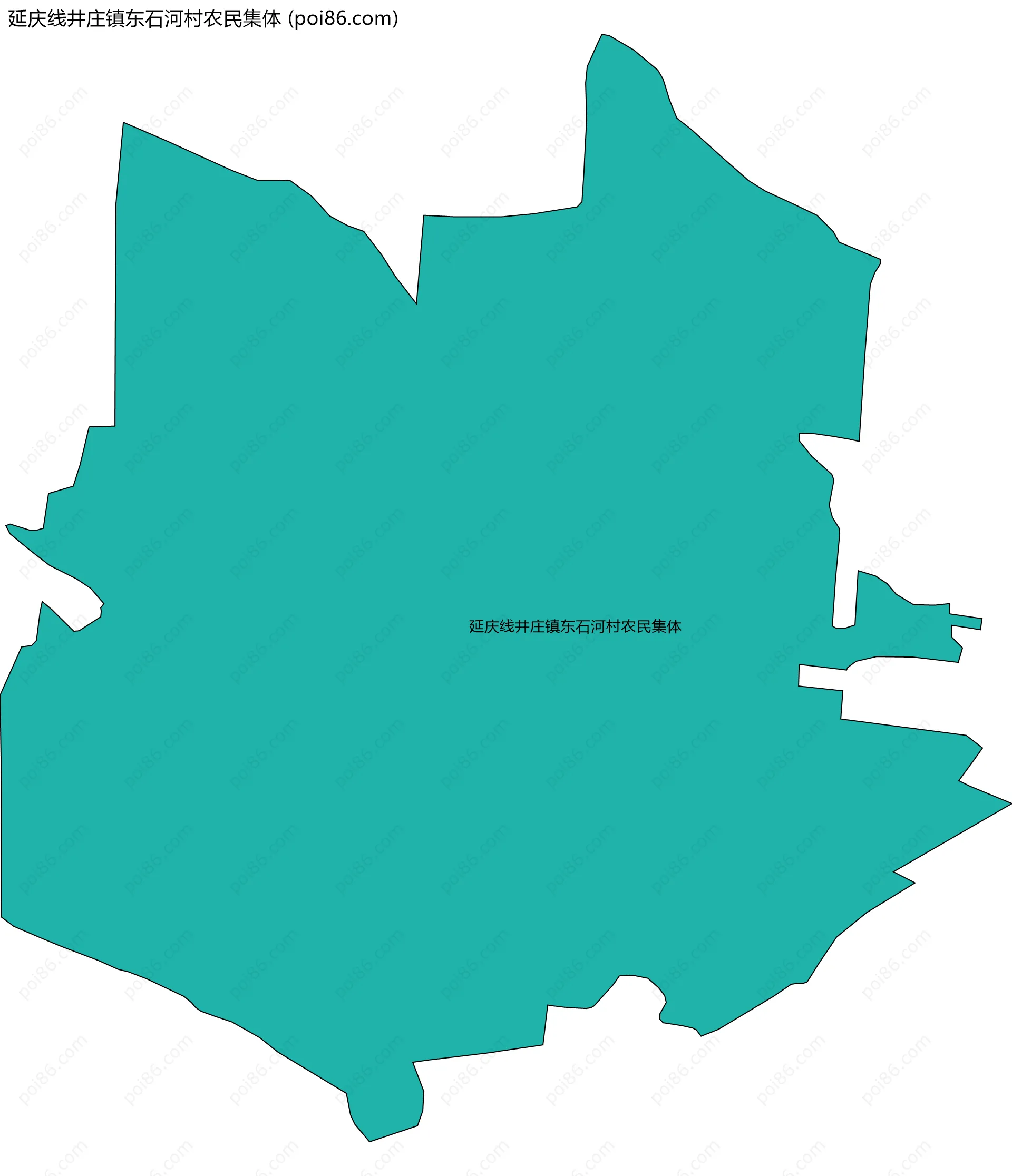 延庆线井庄镇东石河村农民集体边界地图