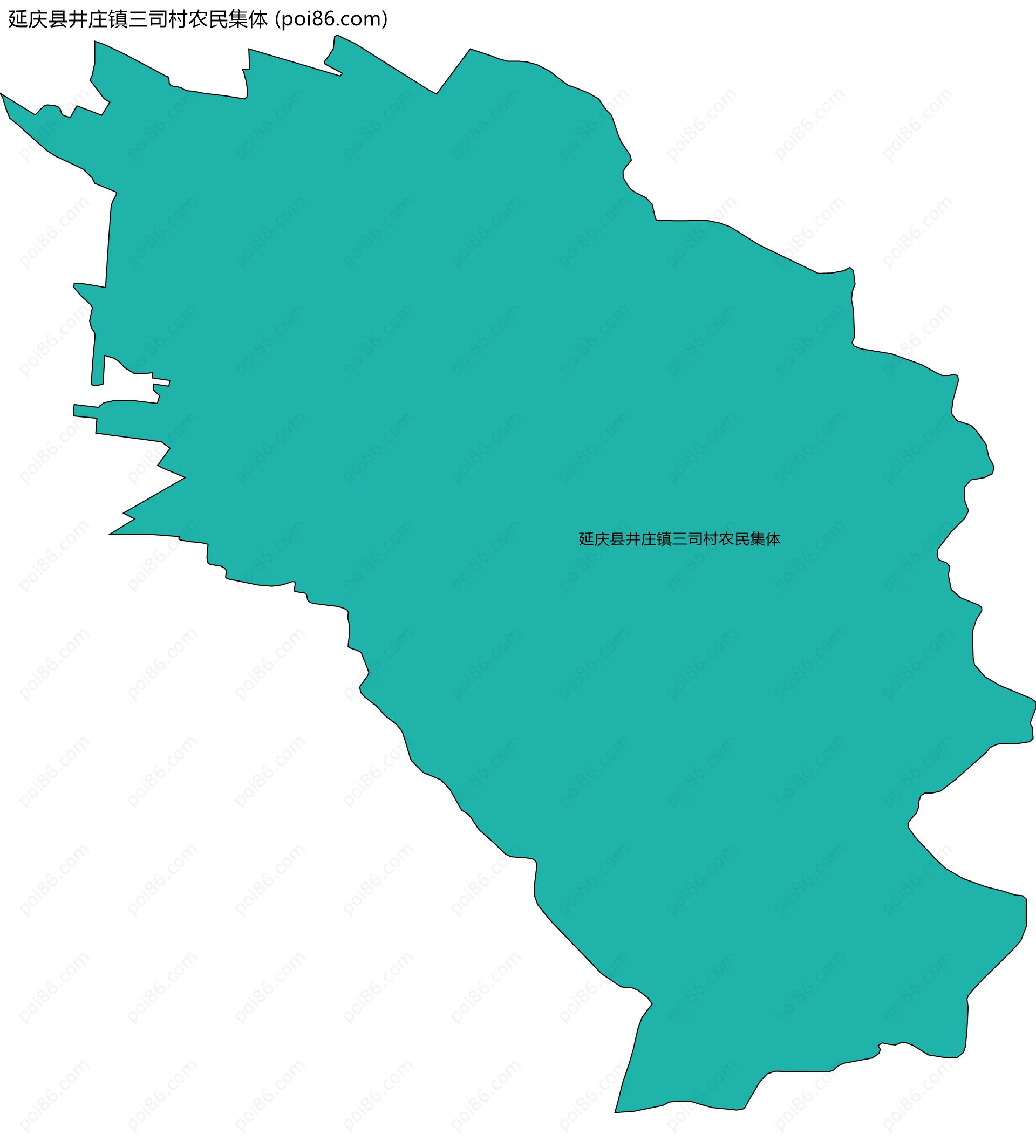 延庆县井庄镇三司村农民集体边界地图