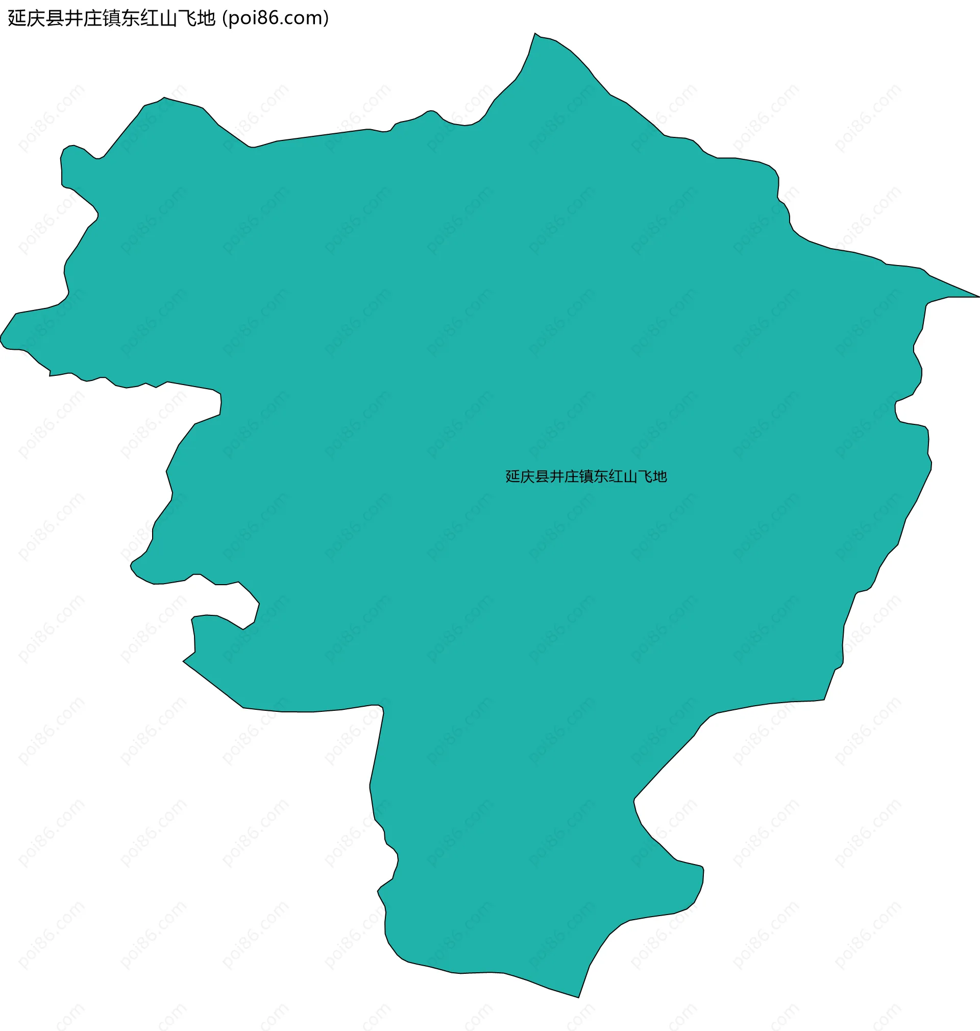 延庆县井庄镇东红山飞地边界地图