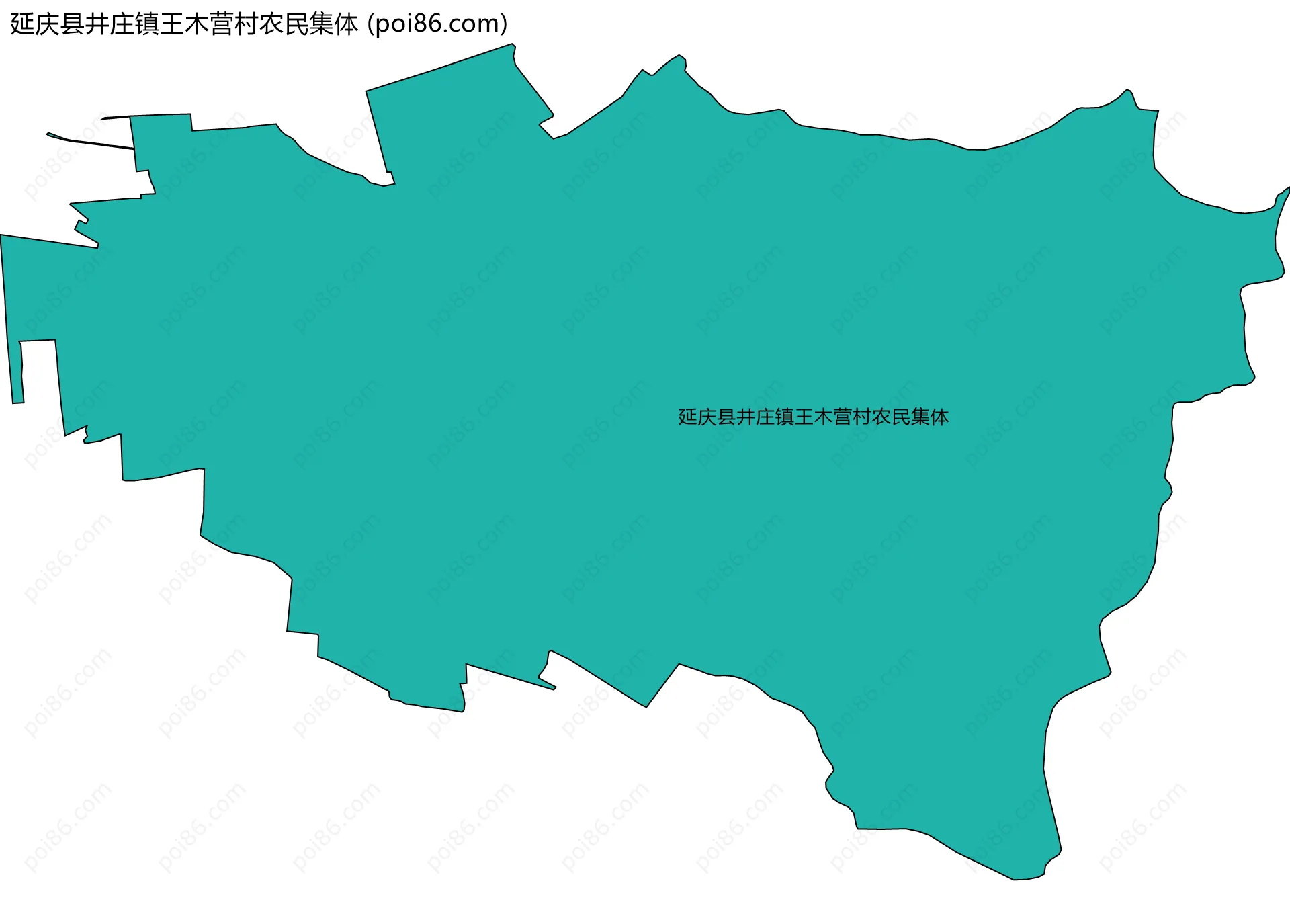 延庆县井庄镇王木营村农民集体边界地图