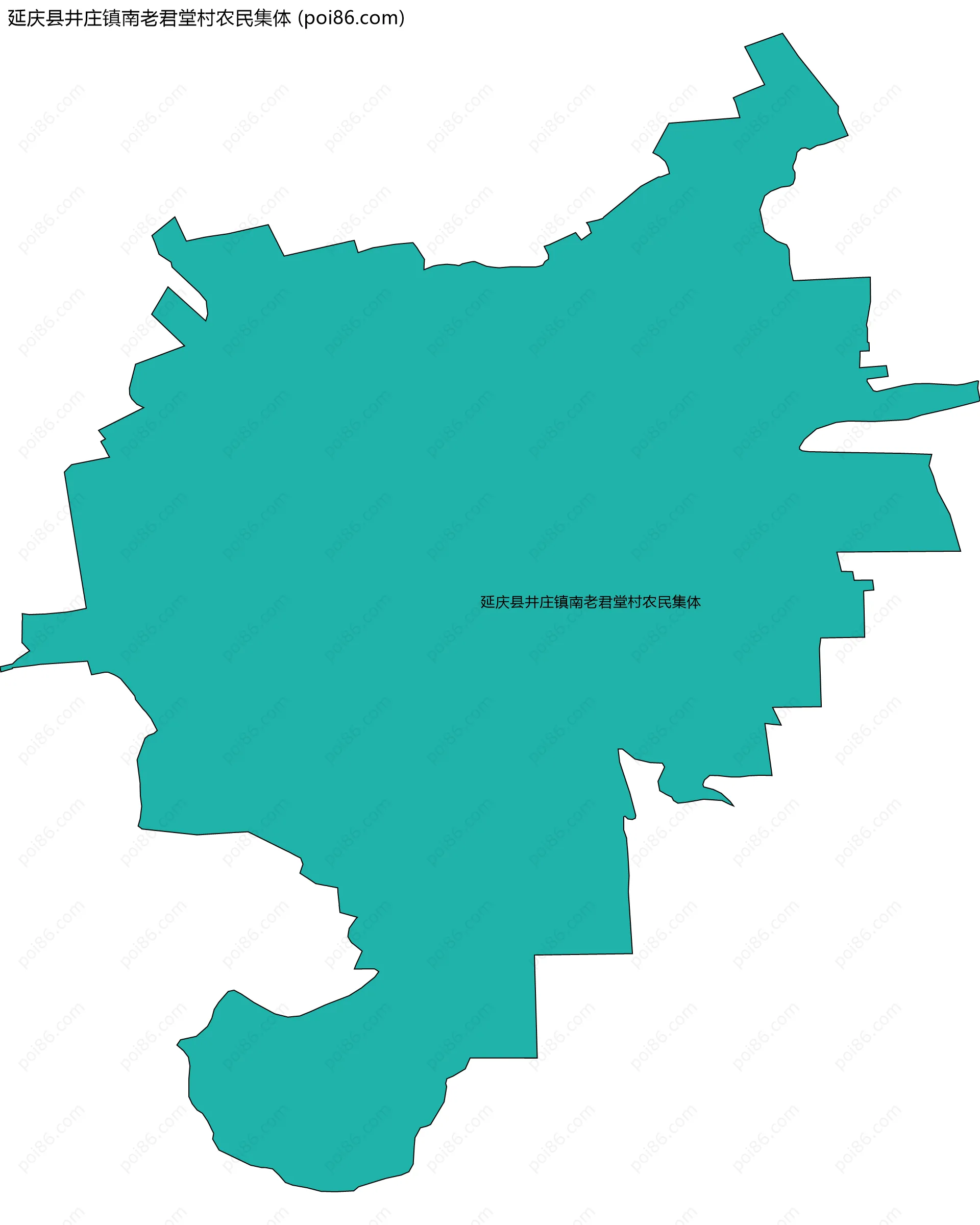 延庆县井庄镇南老君堂村农民集体边界地图