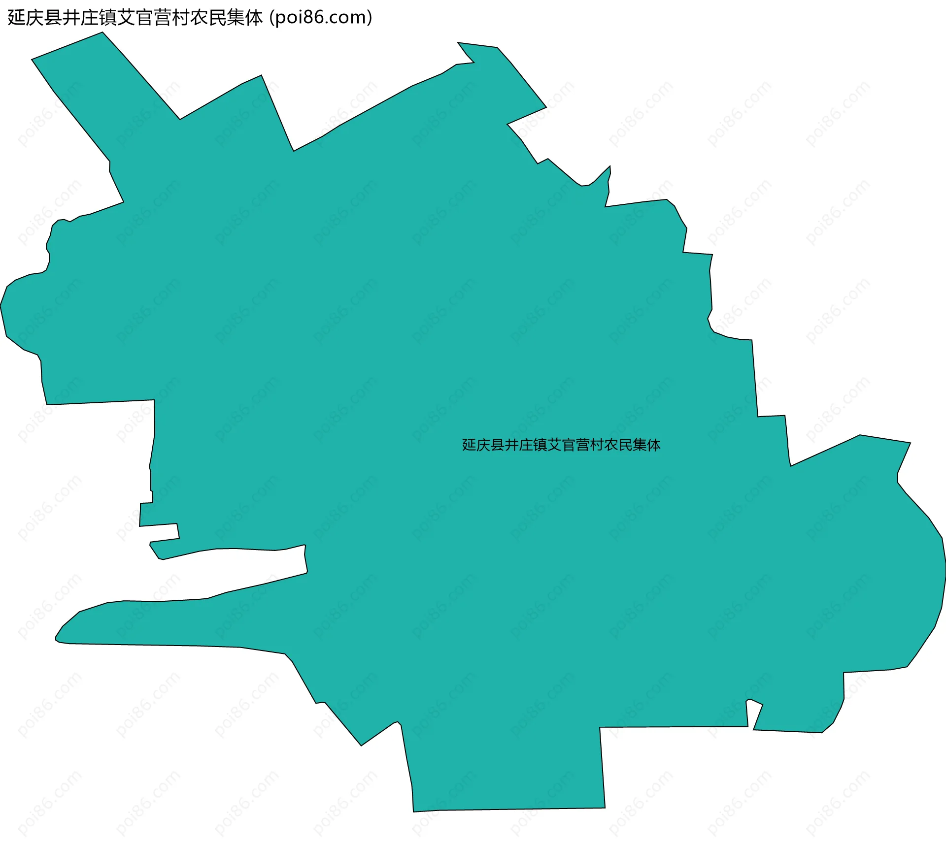 延庆县井庄镇艾官营村农民集体边界地图