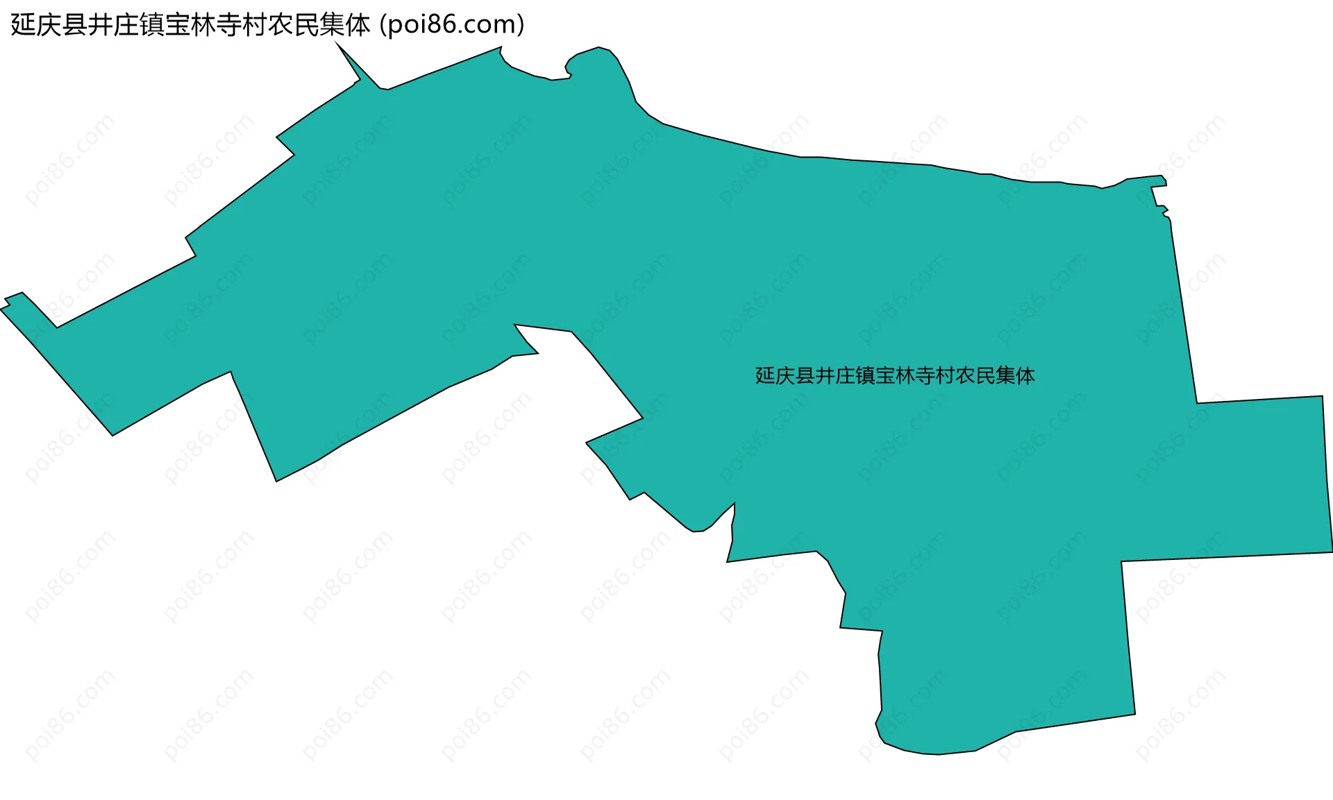 延庆县井庄镇宝林寺村农民集体边界地图