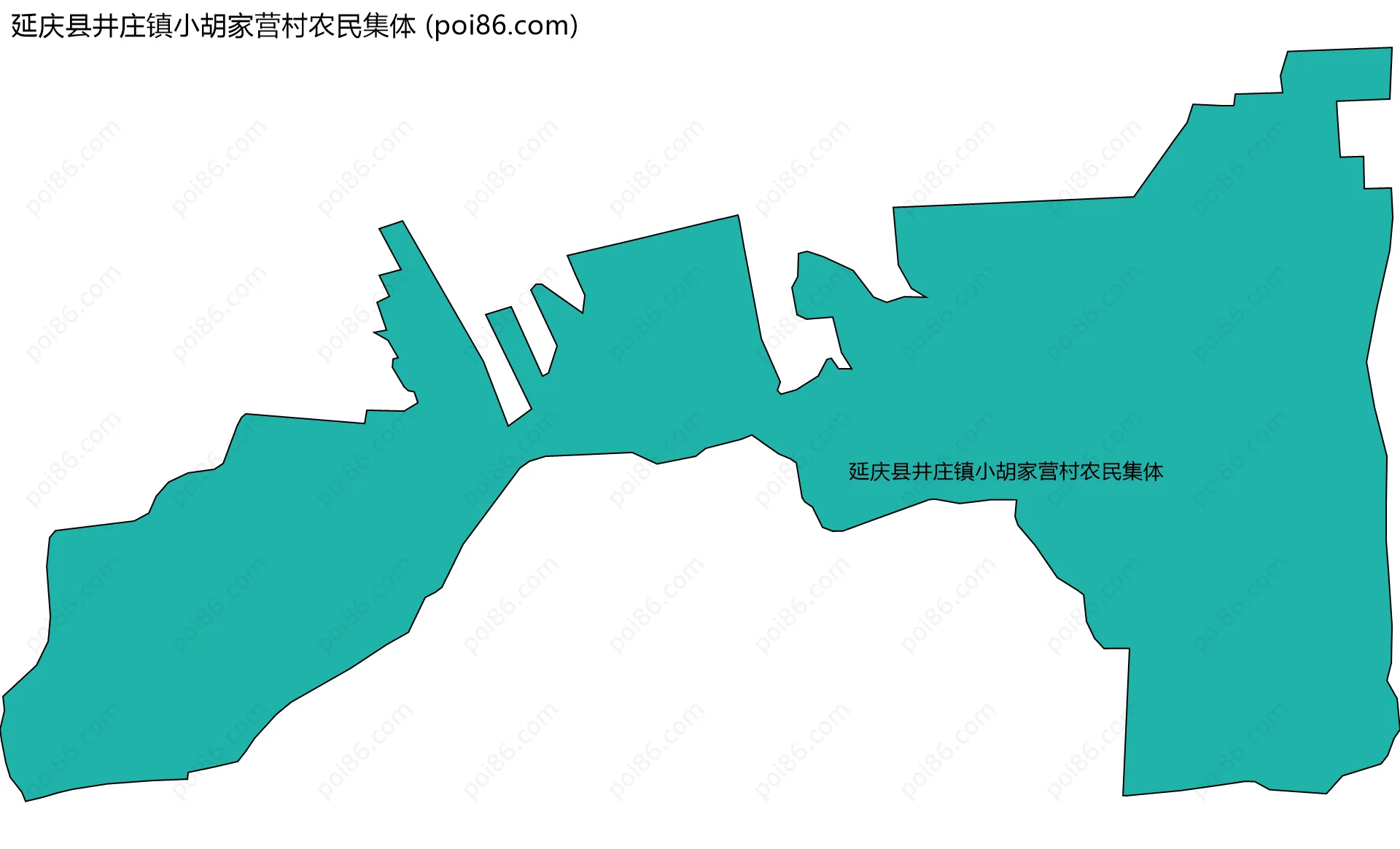 延庆县井庄镇小胡家营村农民集体边界地图