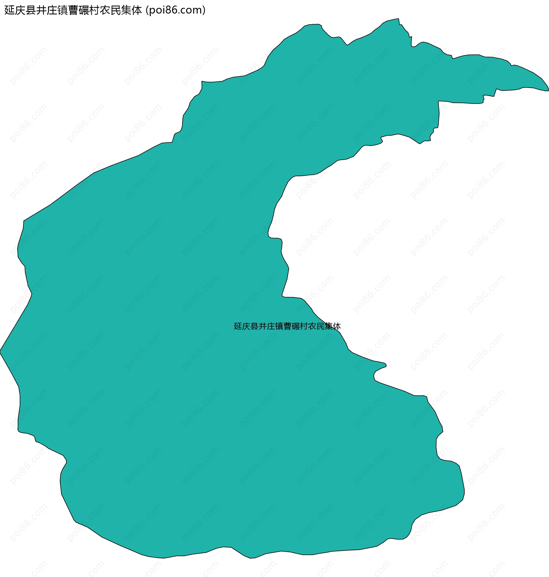 延庆县井庄镇曹碾村农民集体边界地图