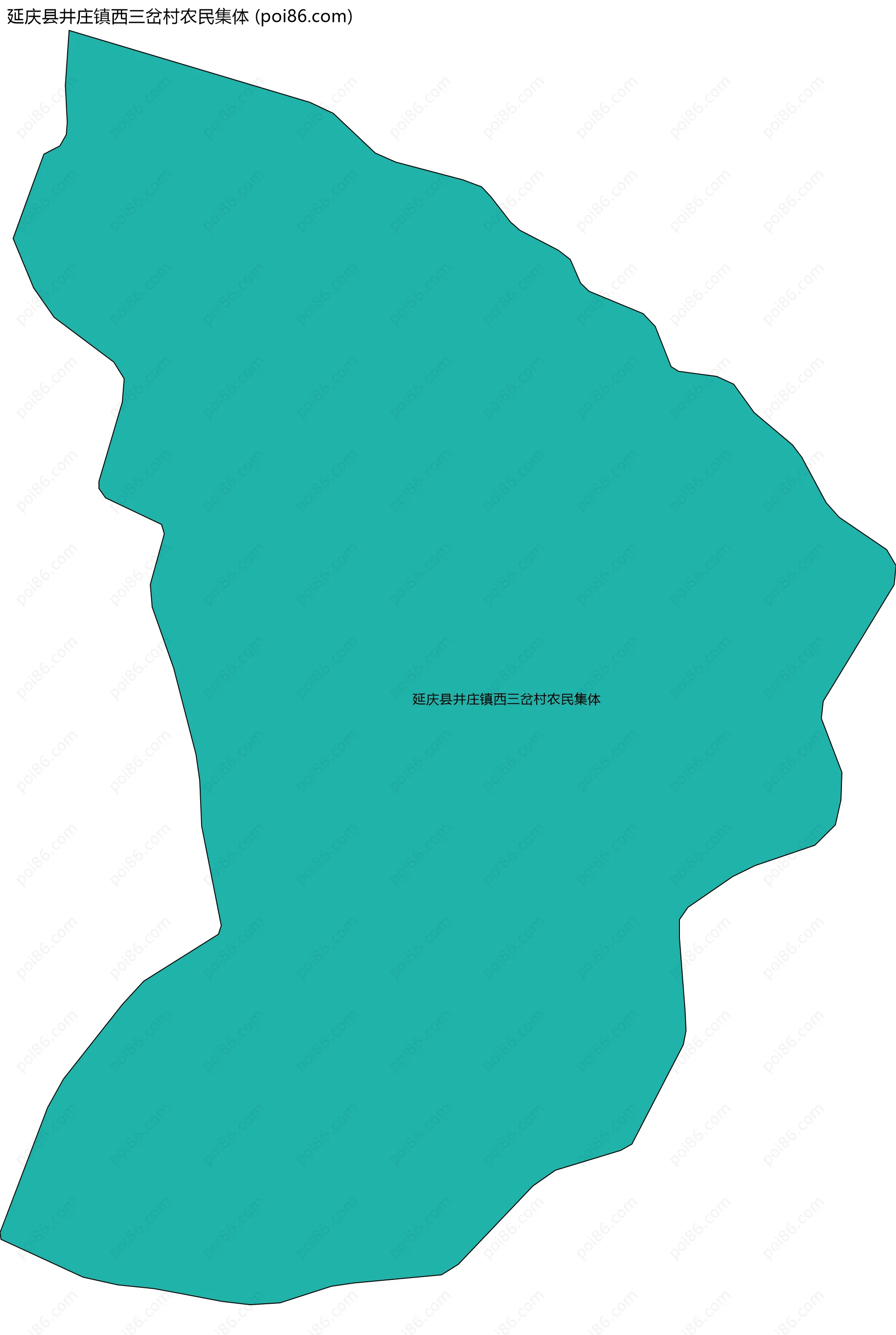 延庆县井庄镇西三岔村农民集体边界地图