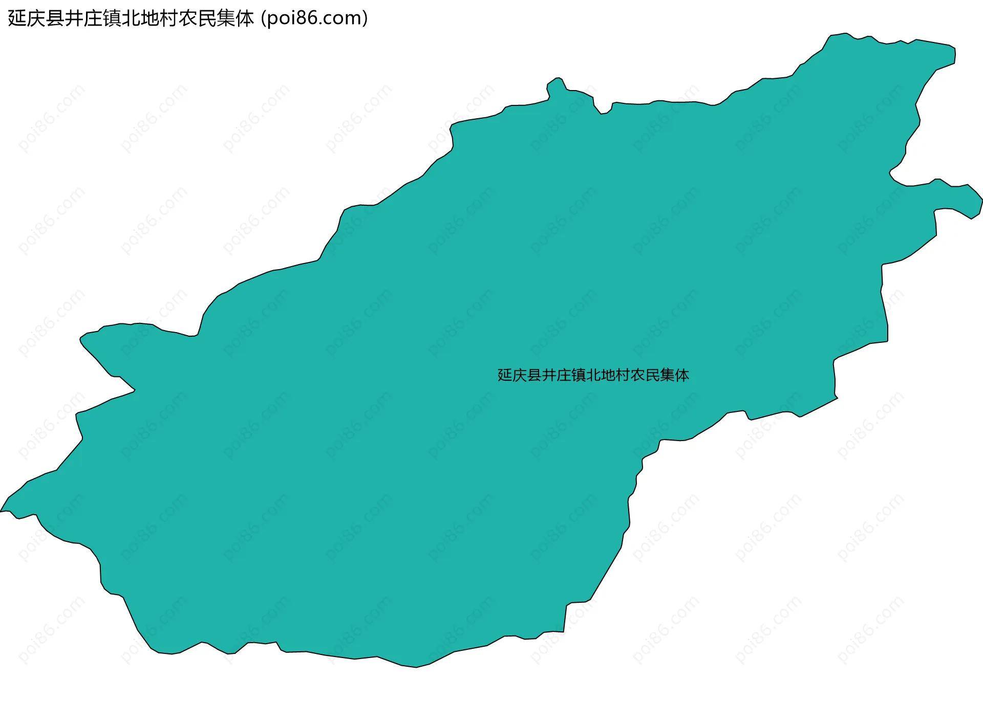 延庆县井庄镇北地村农民集体边界地图