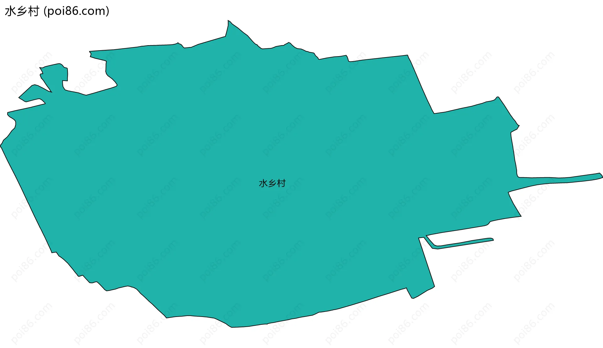 水乡村边界地图