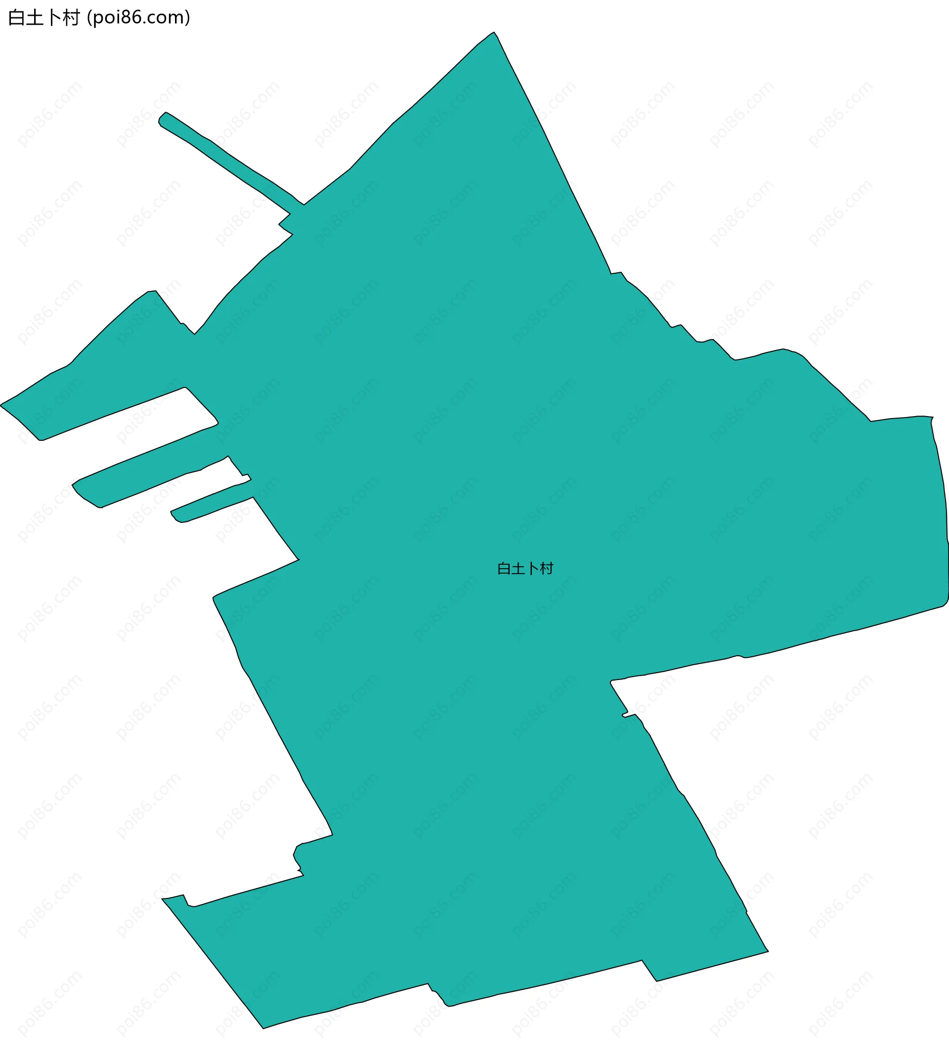 白土卜村边界地图