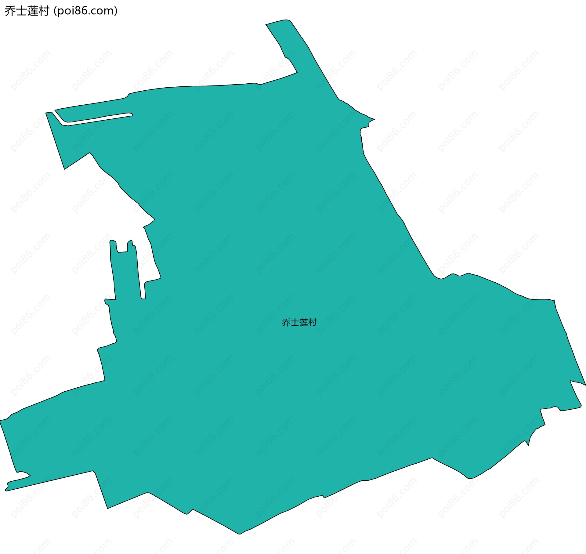 乔士莲村边界地图