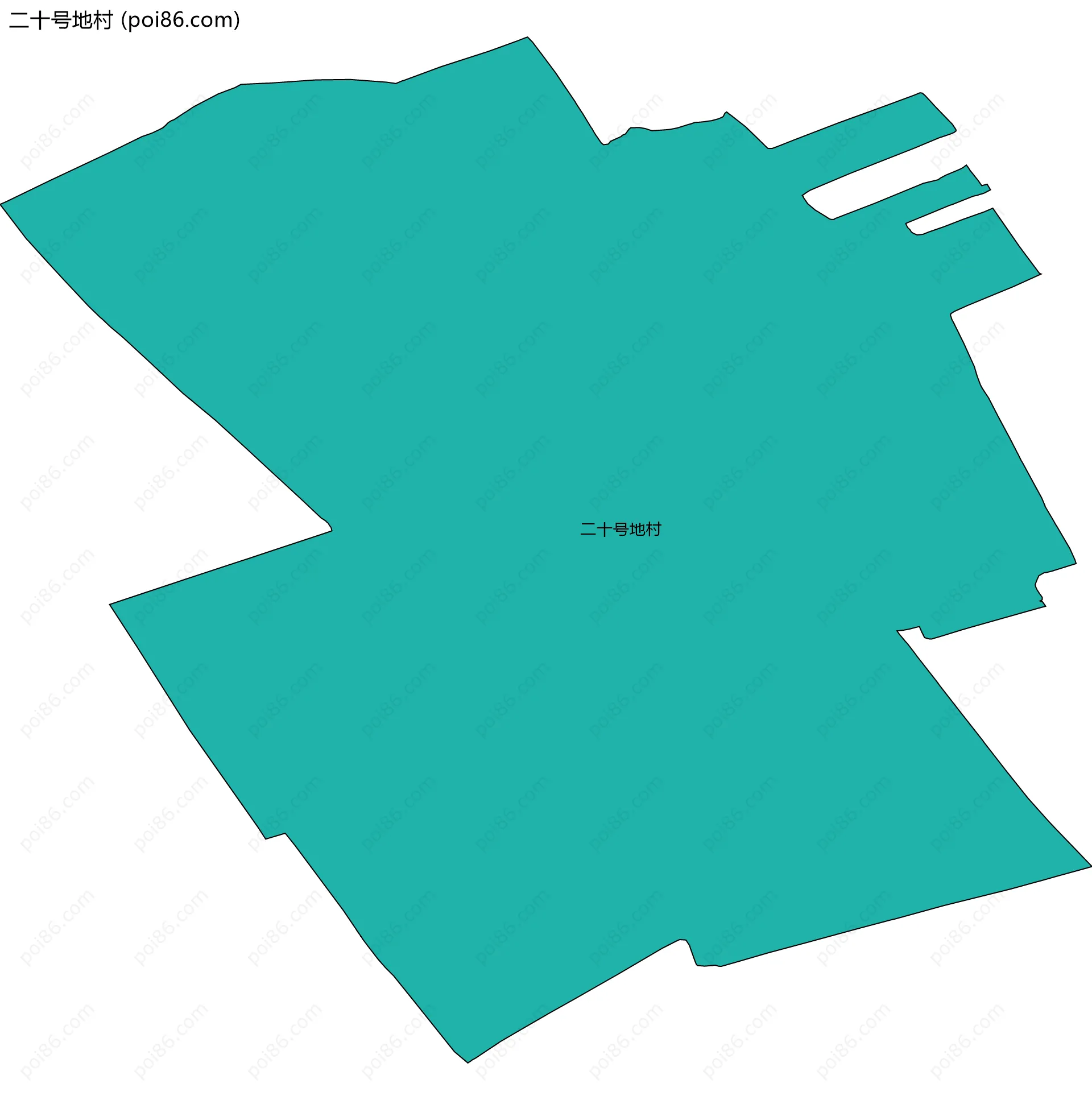 二十号地村边界地图