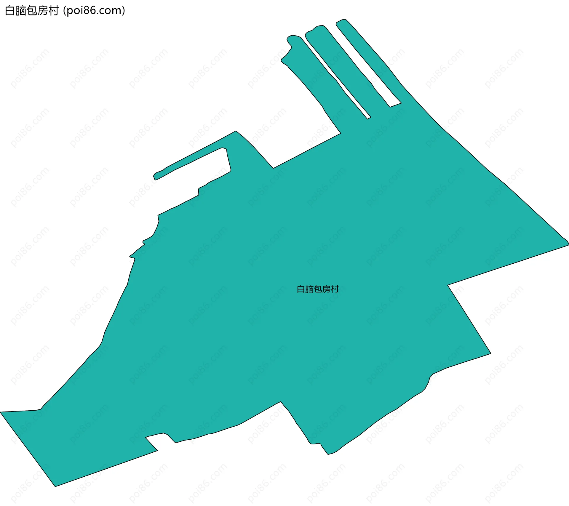 白脑包房村边界地图