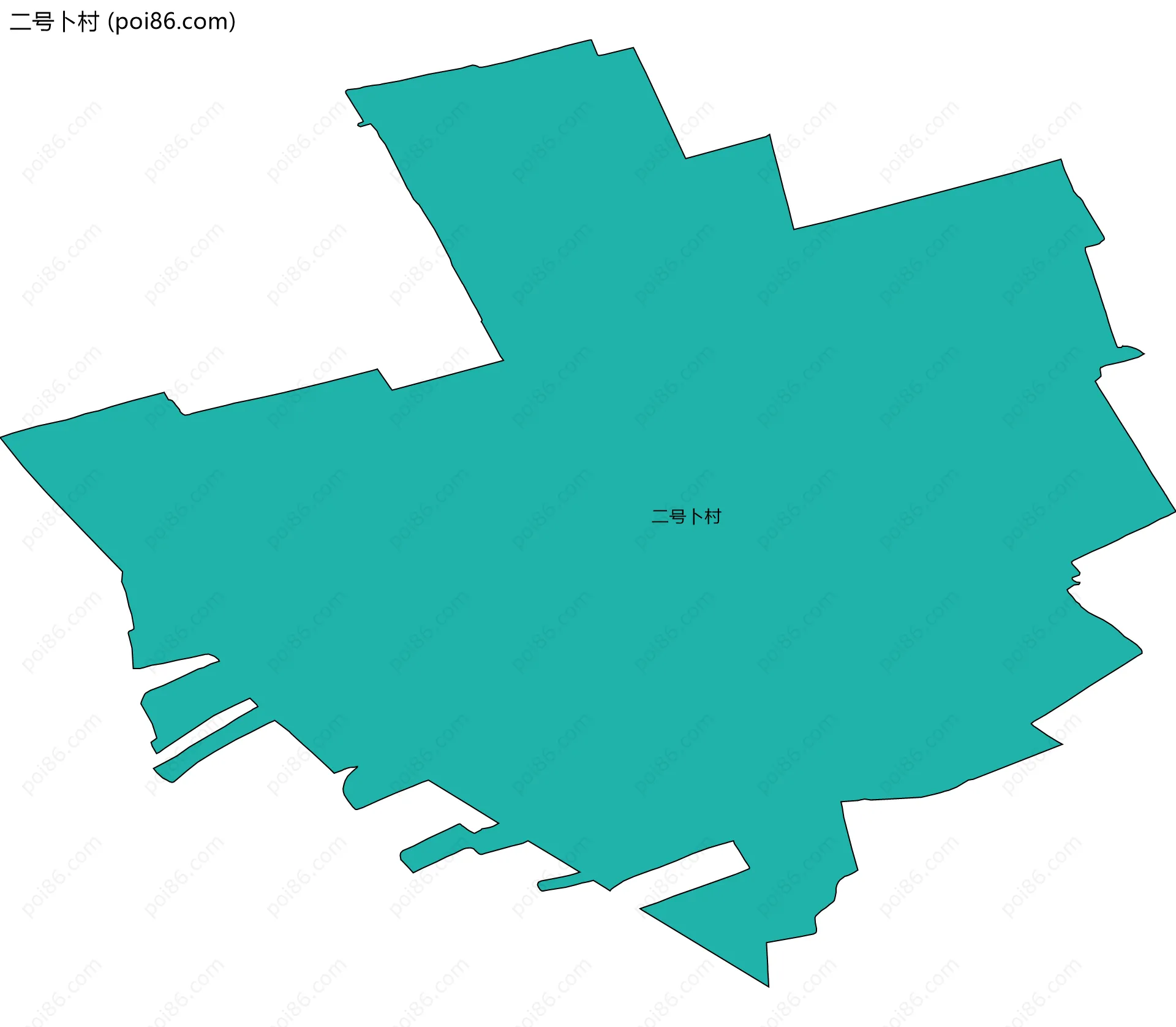 二号卜村边界地图