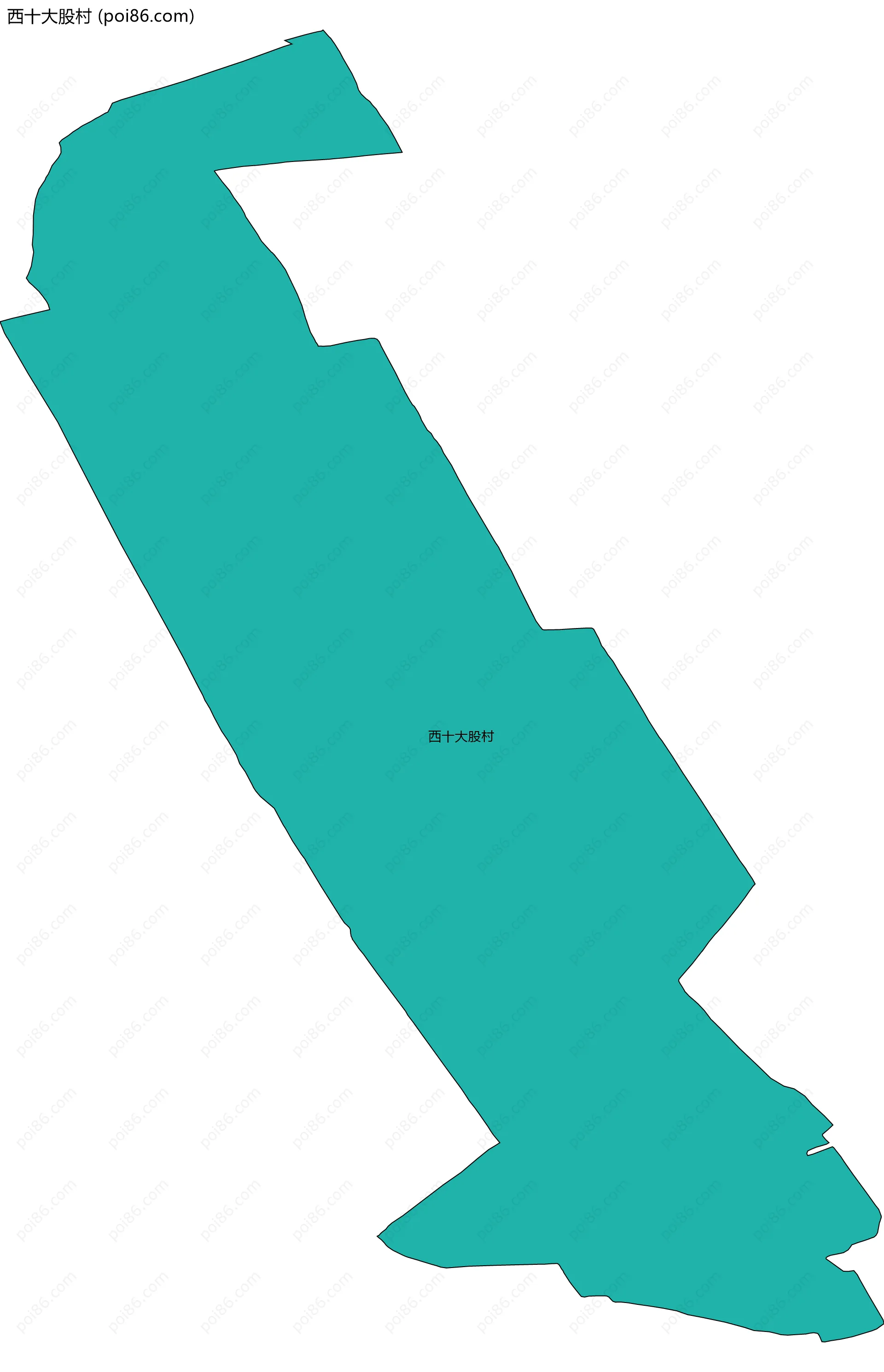 西十大股村边界地图