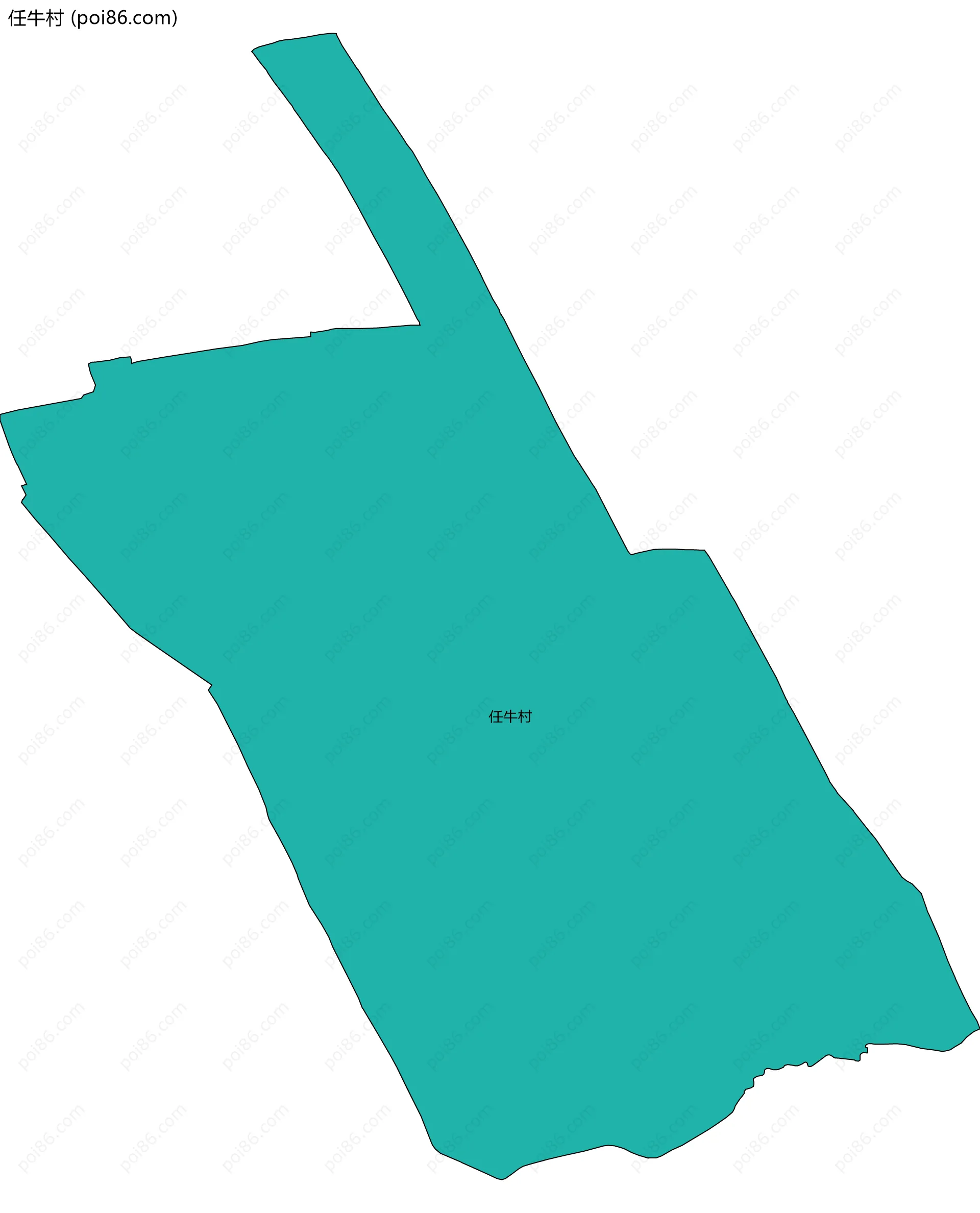 任牛村边界地图