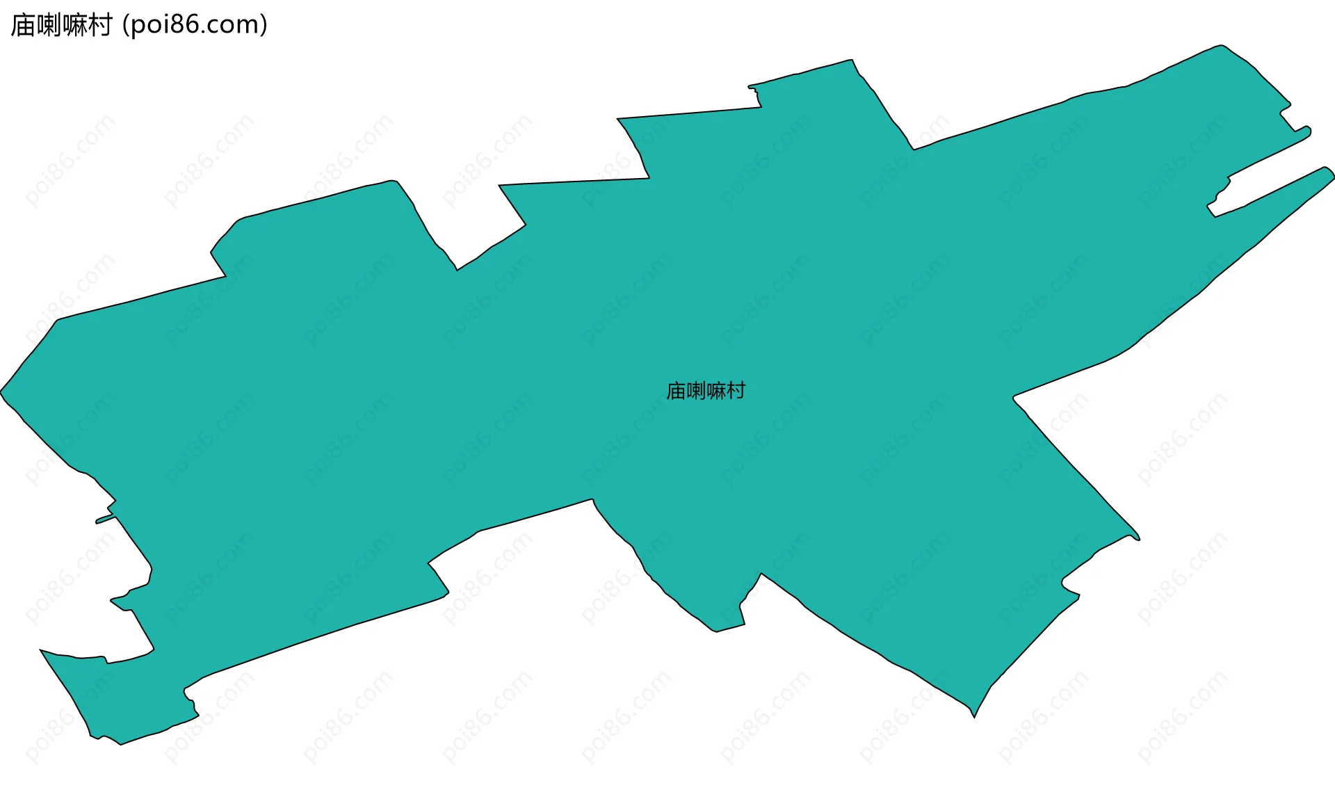 庙喇嘛村边界地图