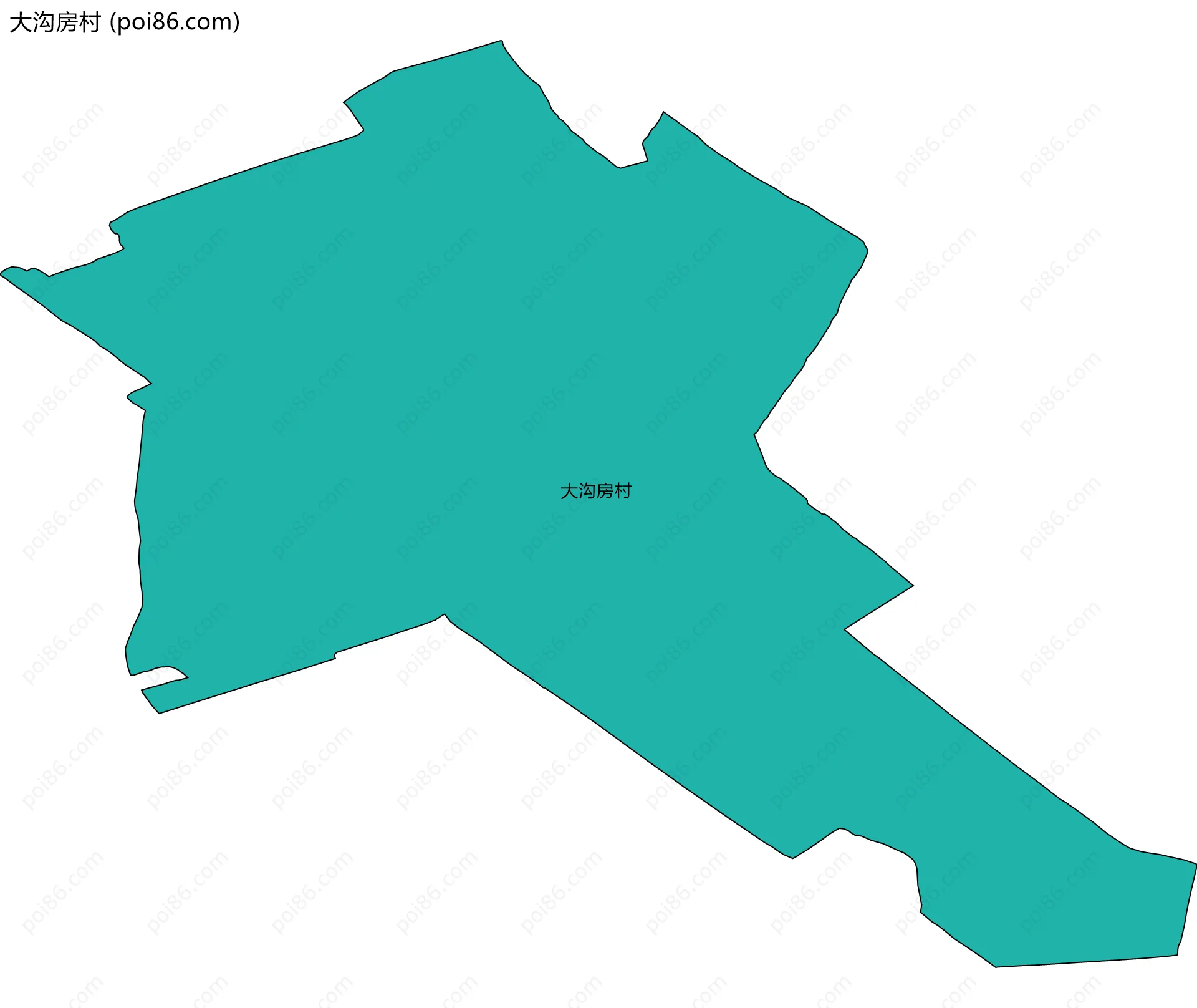 大沟房村边界地图