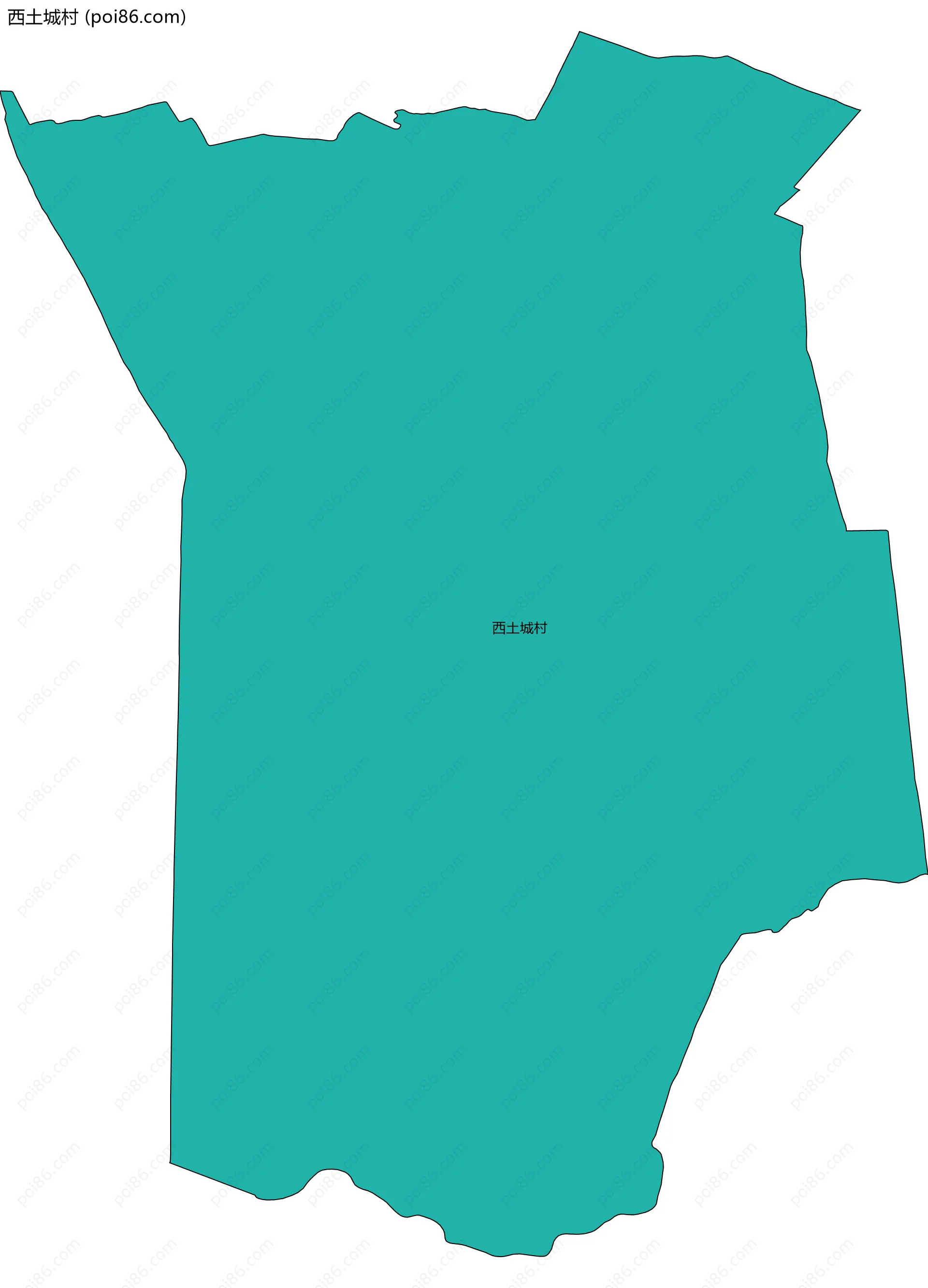 西土城村边界地图