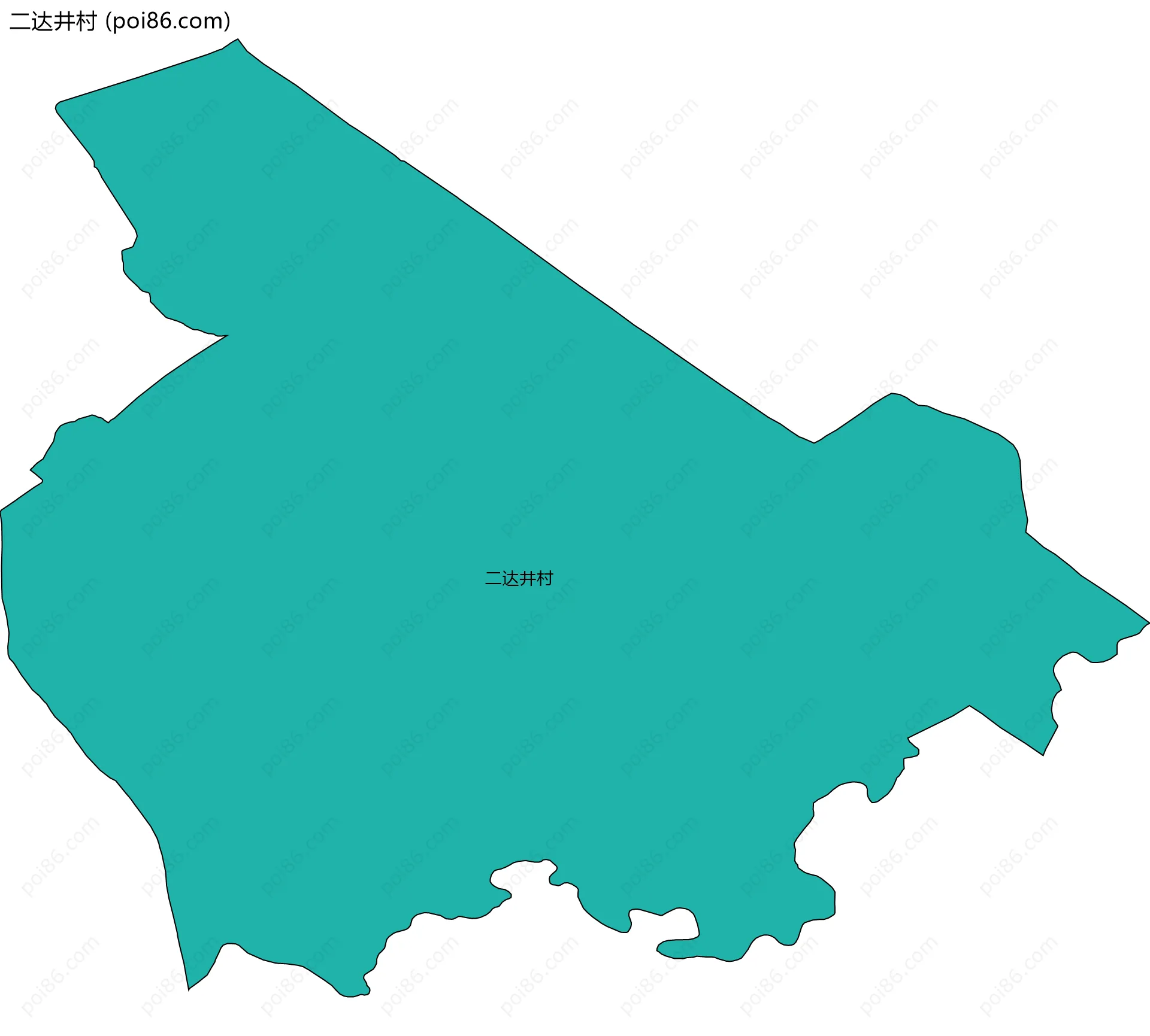 二达井村边界地图