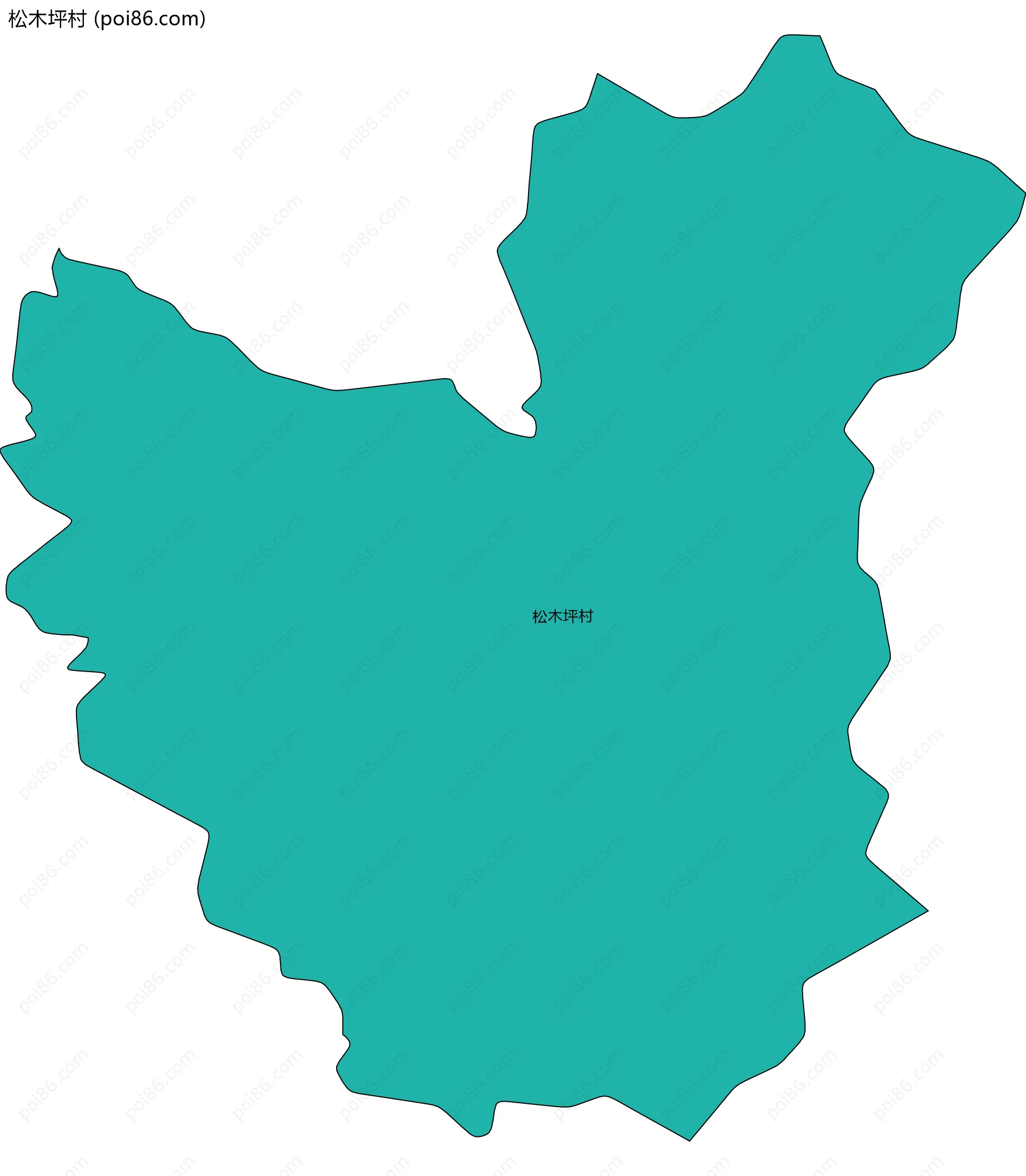 松木坪村边界地图