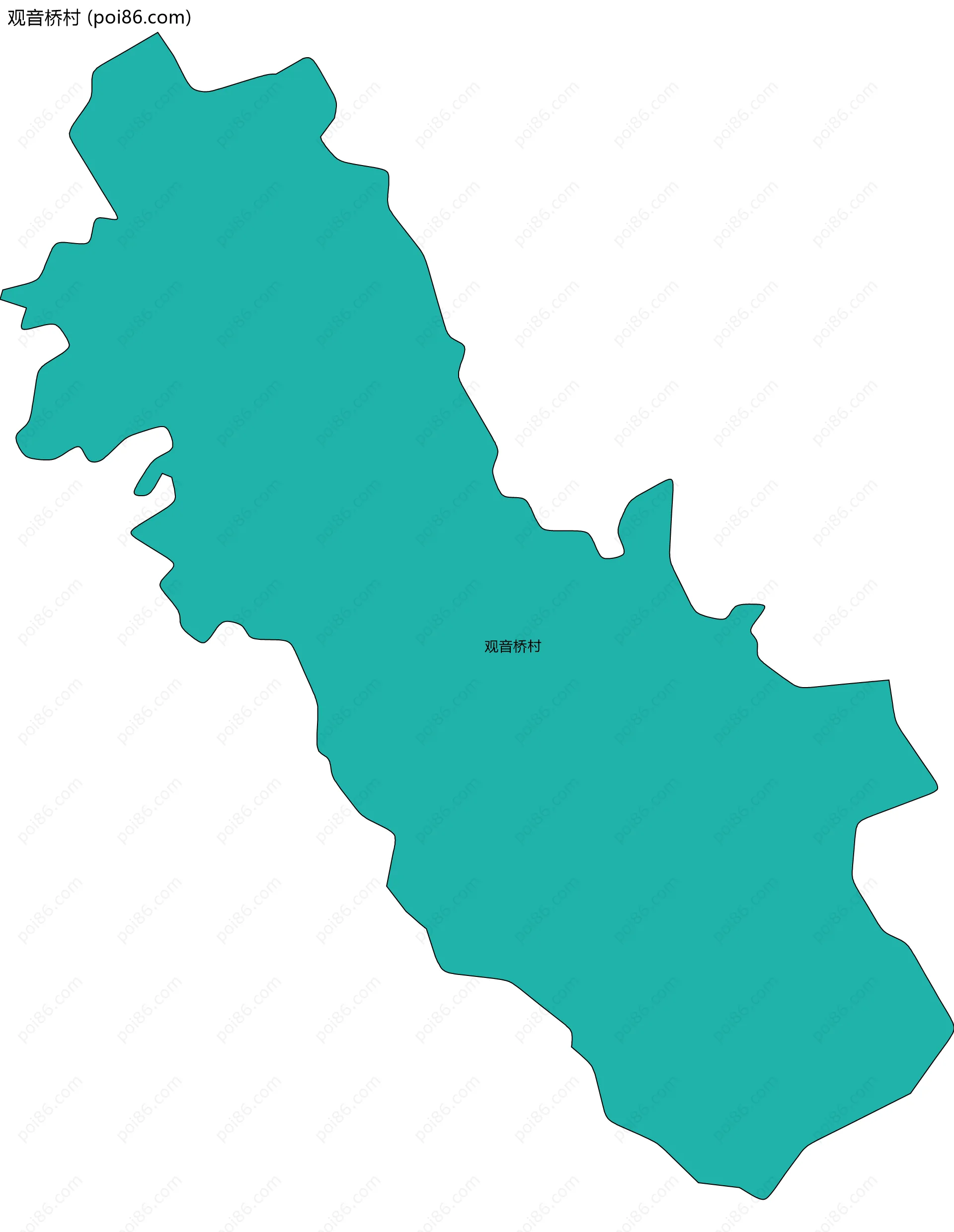 观音桥村边界地图