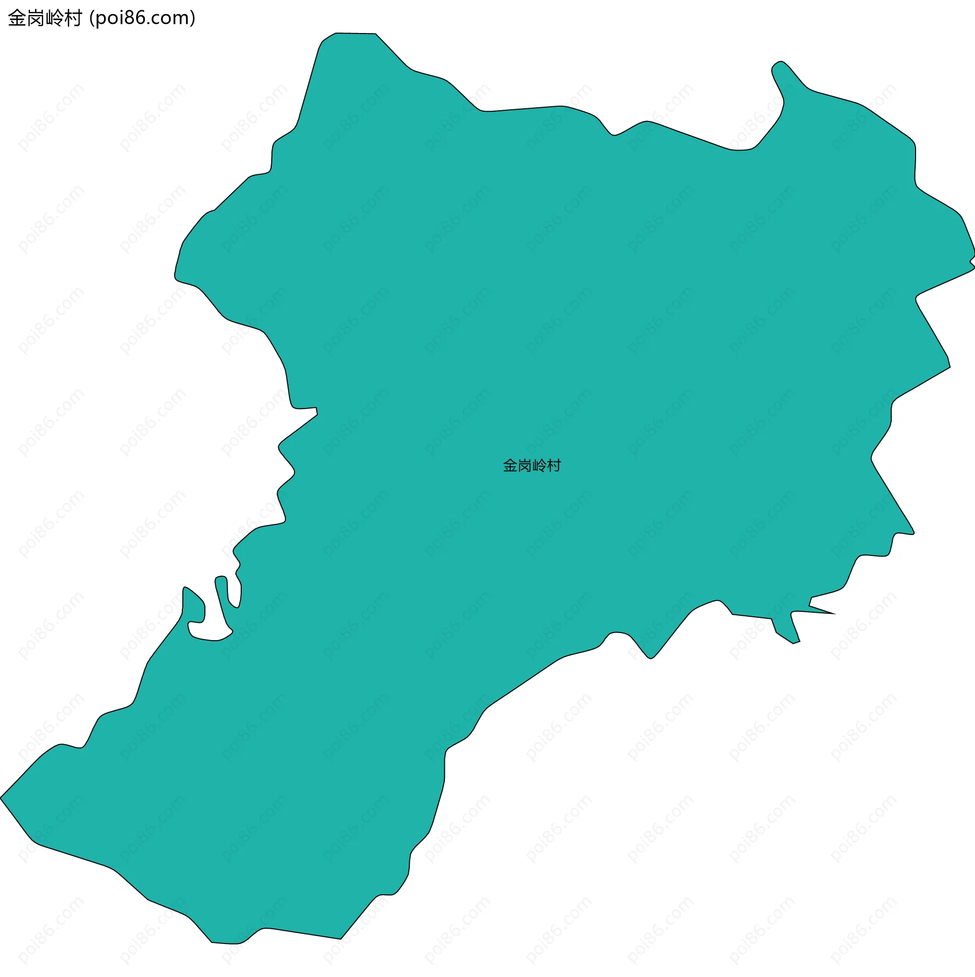 金岗岭村边界地图