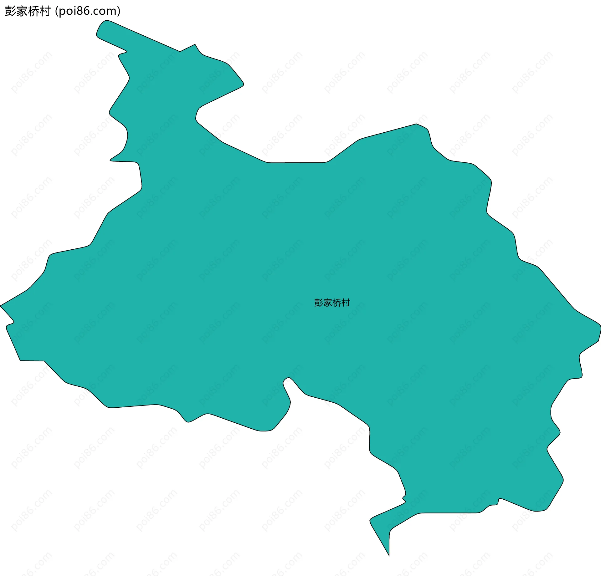 彭家桥村边界地图