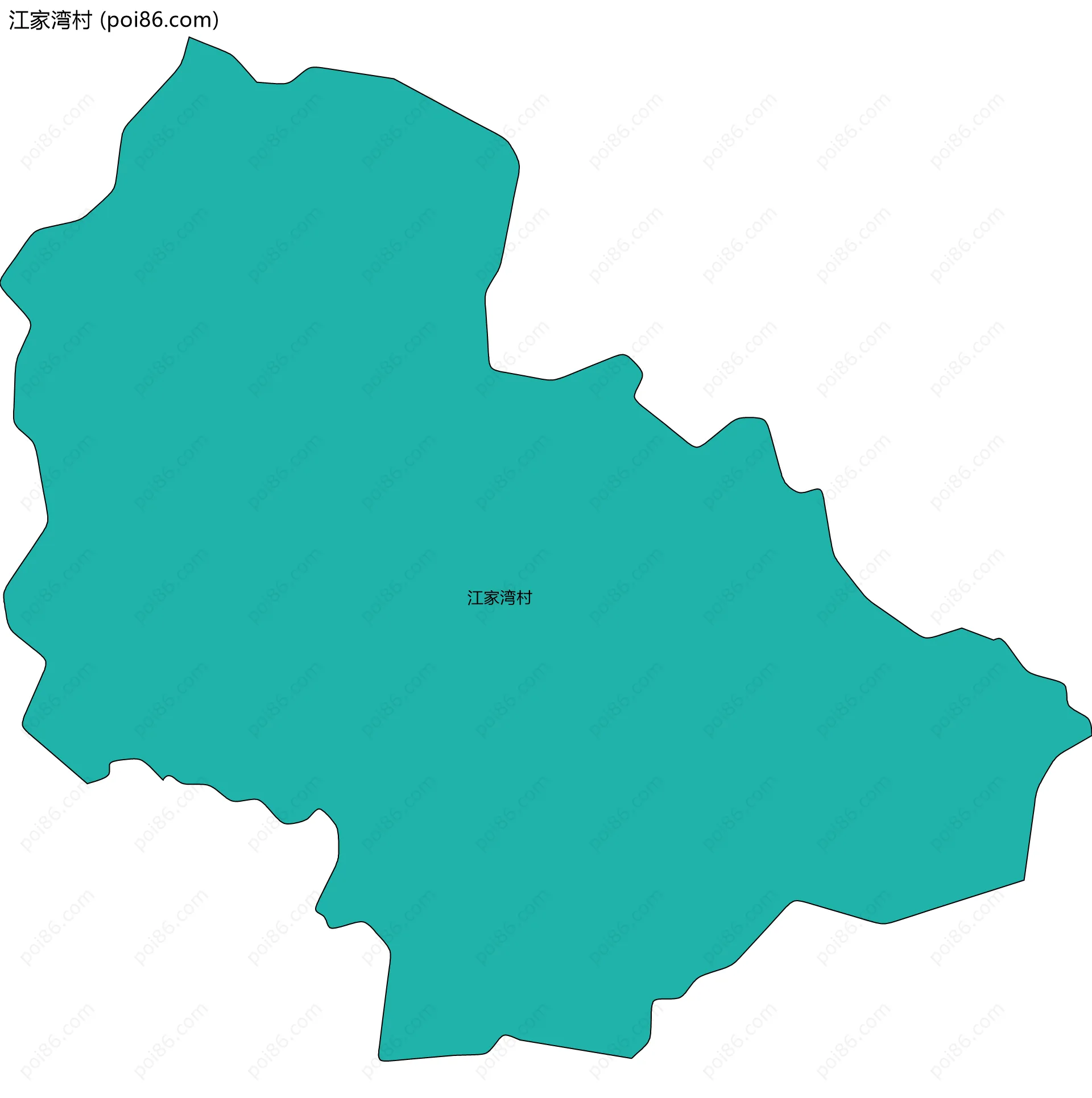 江家湾村边界地图