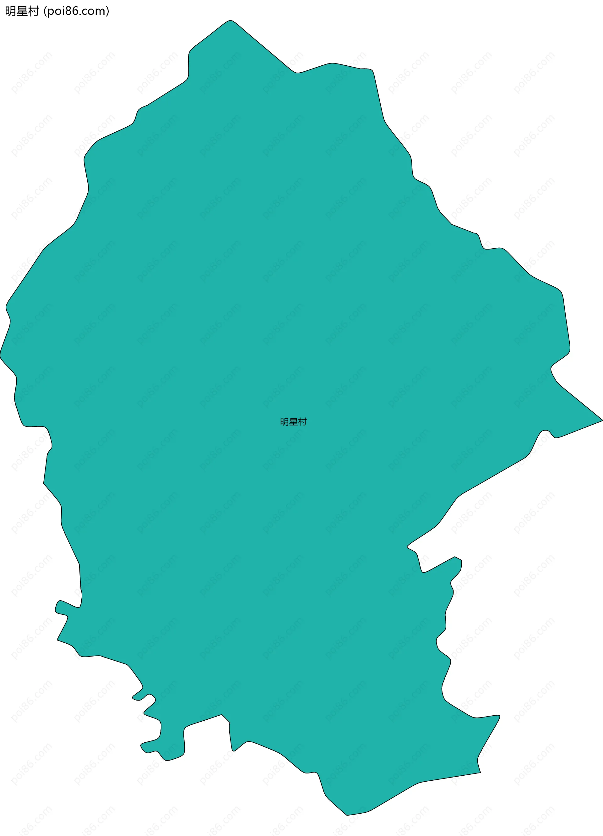 明星村边界地图