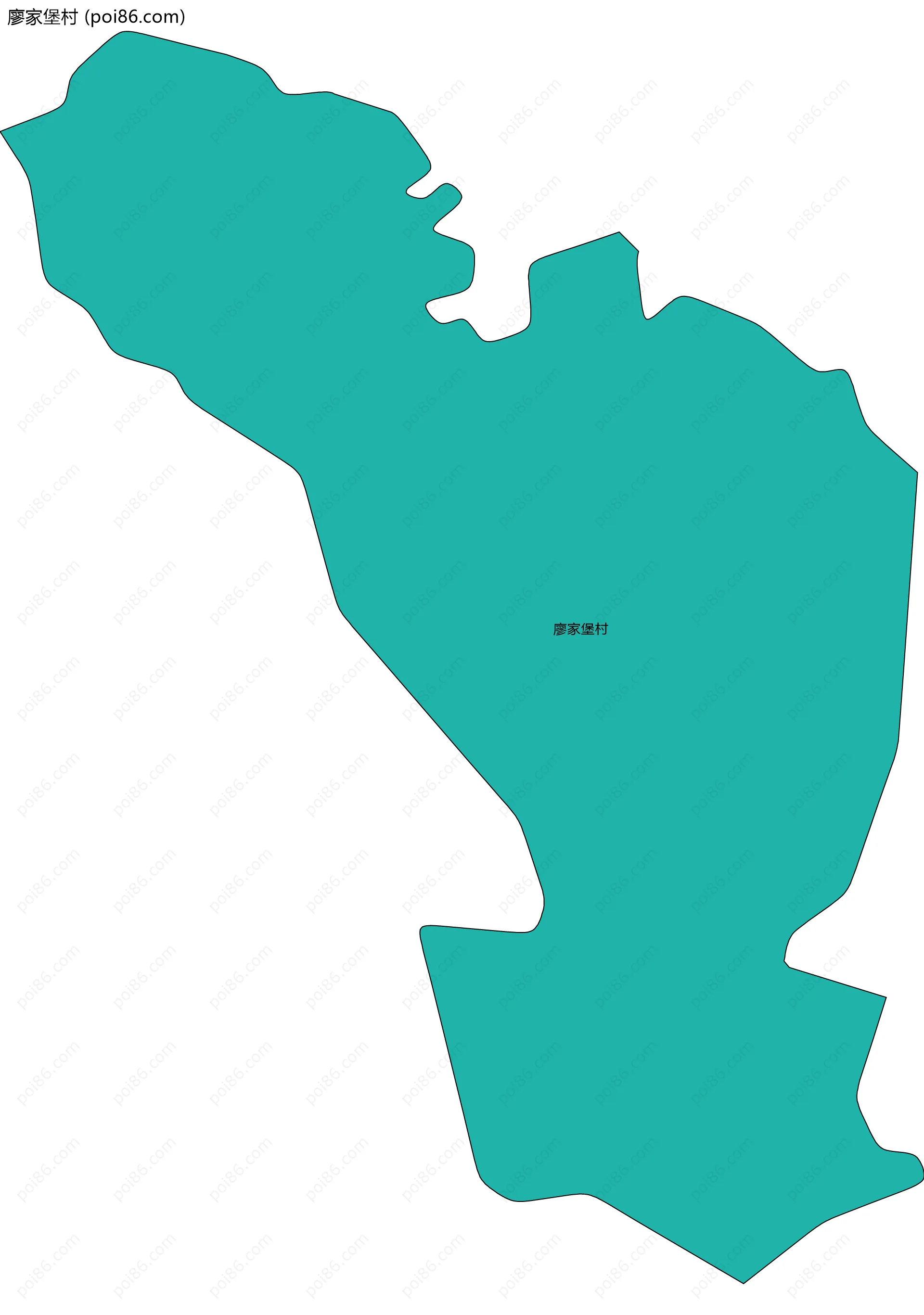 廖家堡村边界地图