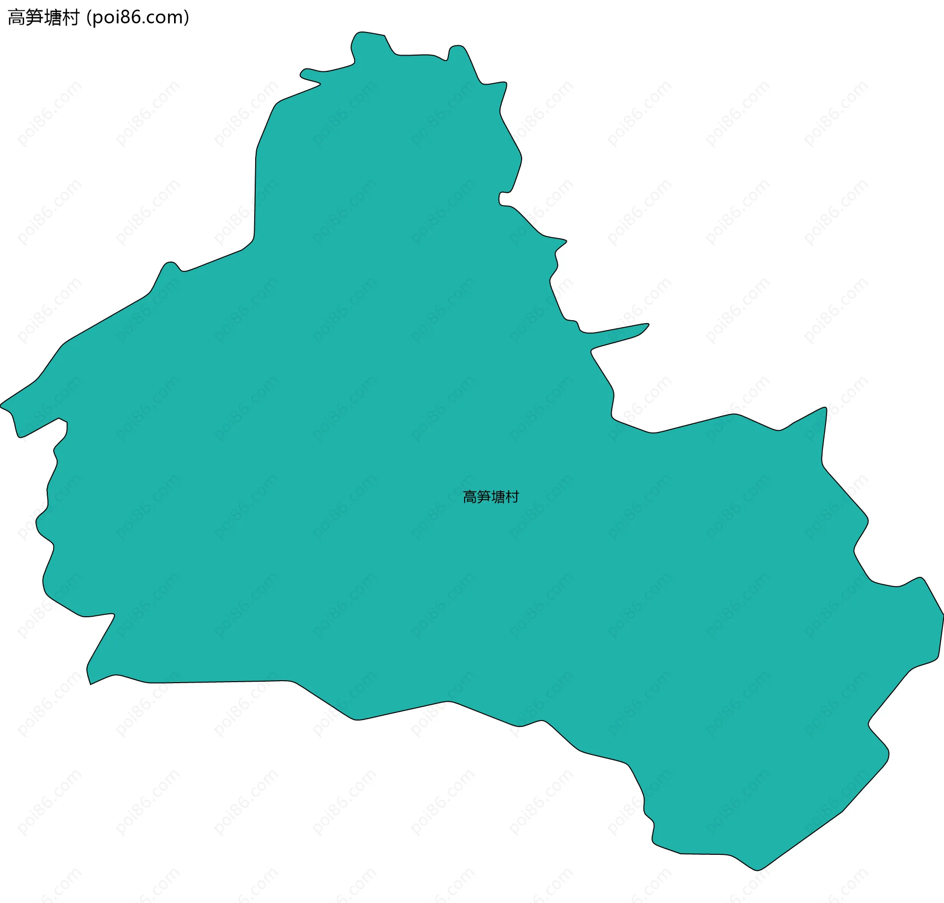 高笋塘村边界地图