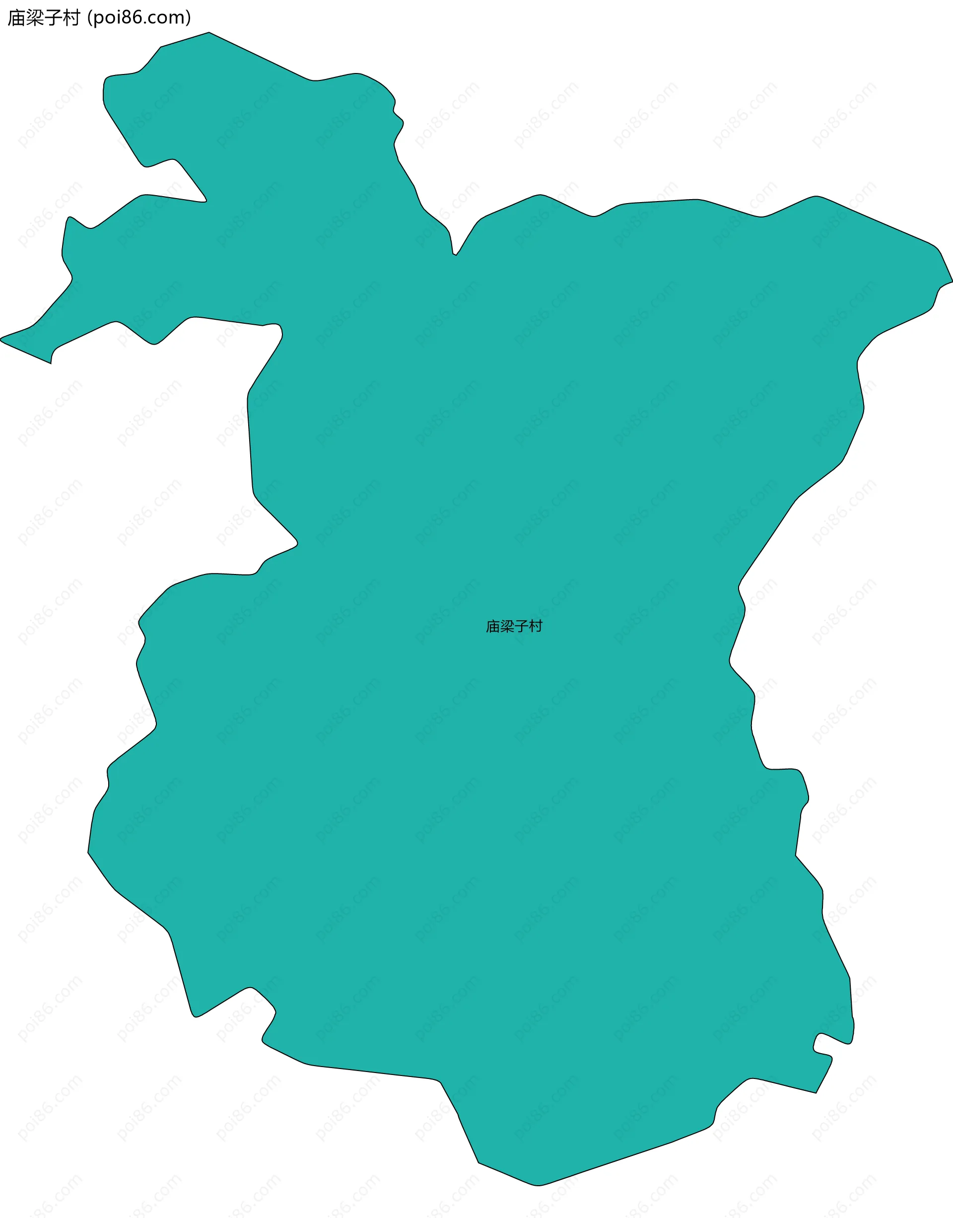 庙梁子村边界地图